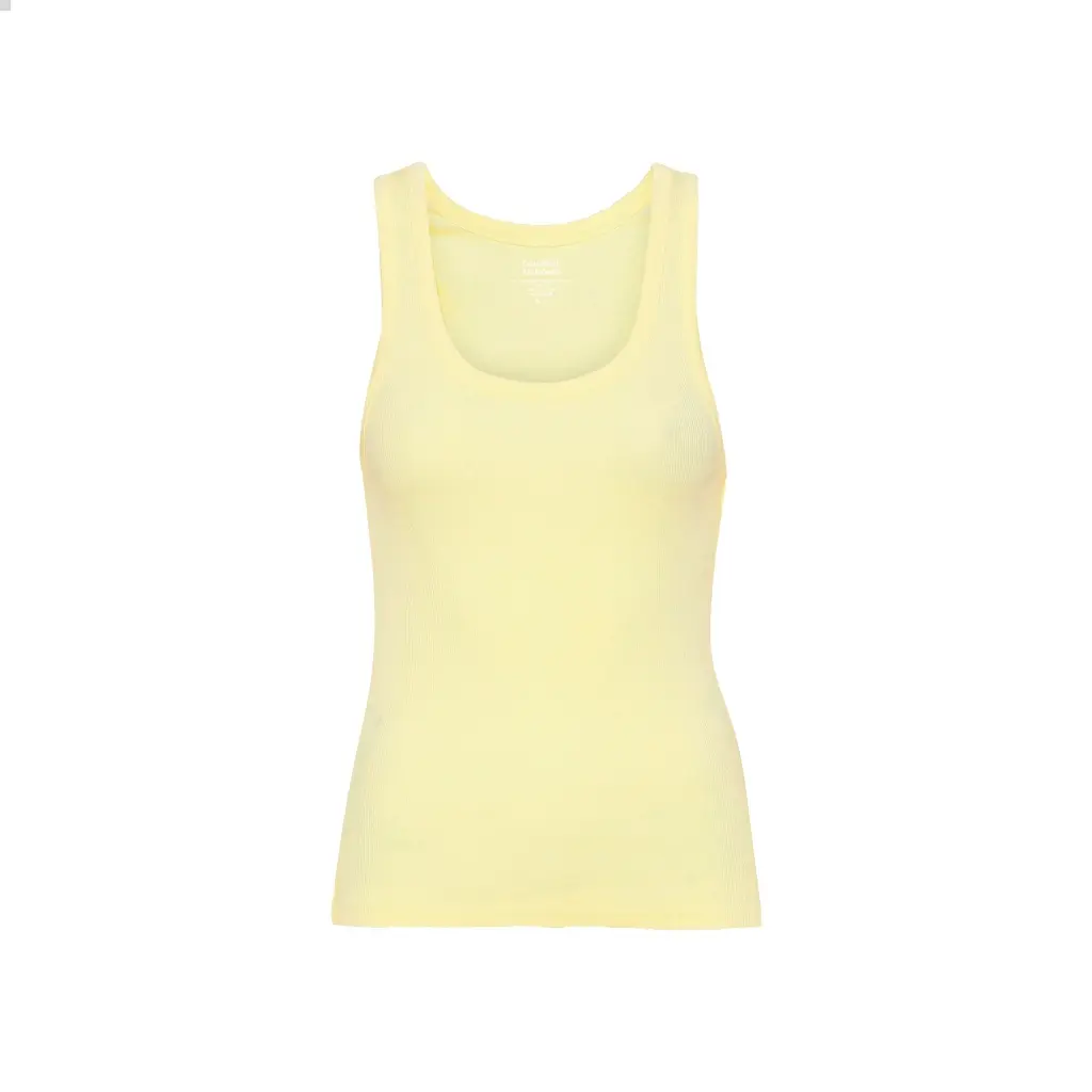 Colorful Standard Women's Yellow Ribbed Tank Top Organic Soft