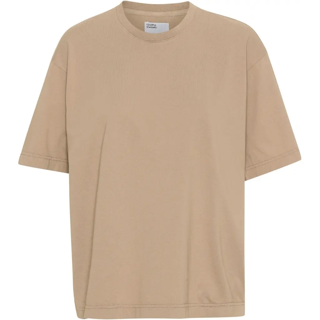 Colorful Standard Women's Beige T-Shirt Organic Oversized Honey