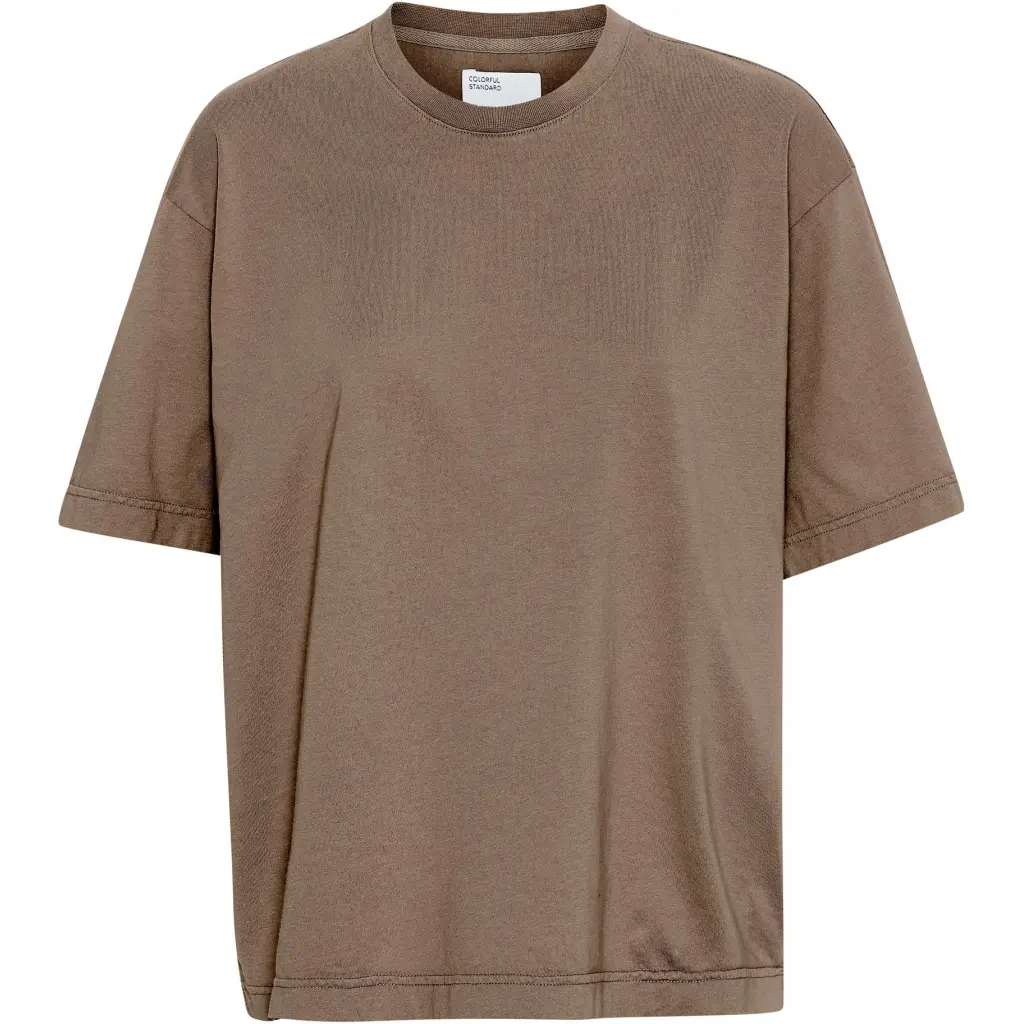 T-Shirt Frau Colorful Standard Organic oversized warm taupe