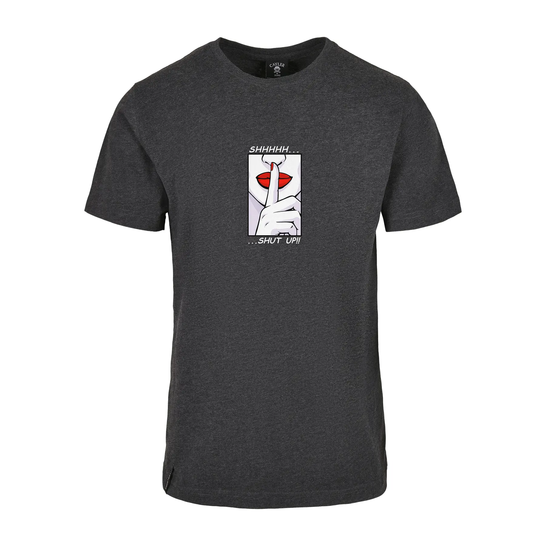 Urban Classics Heren Tshirt -S- WL Shhhh Grijs