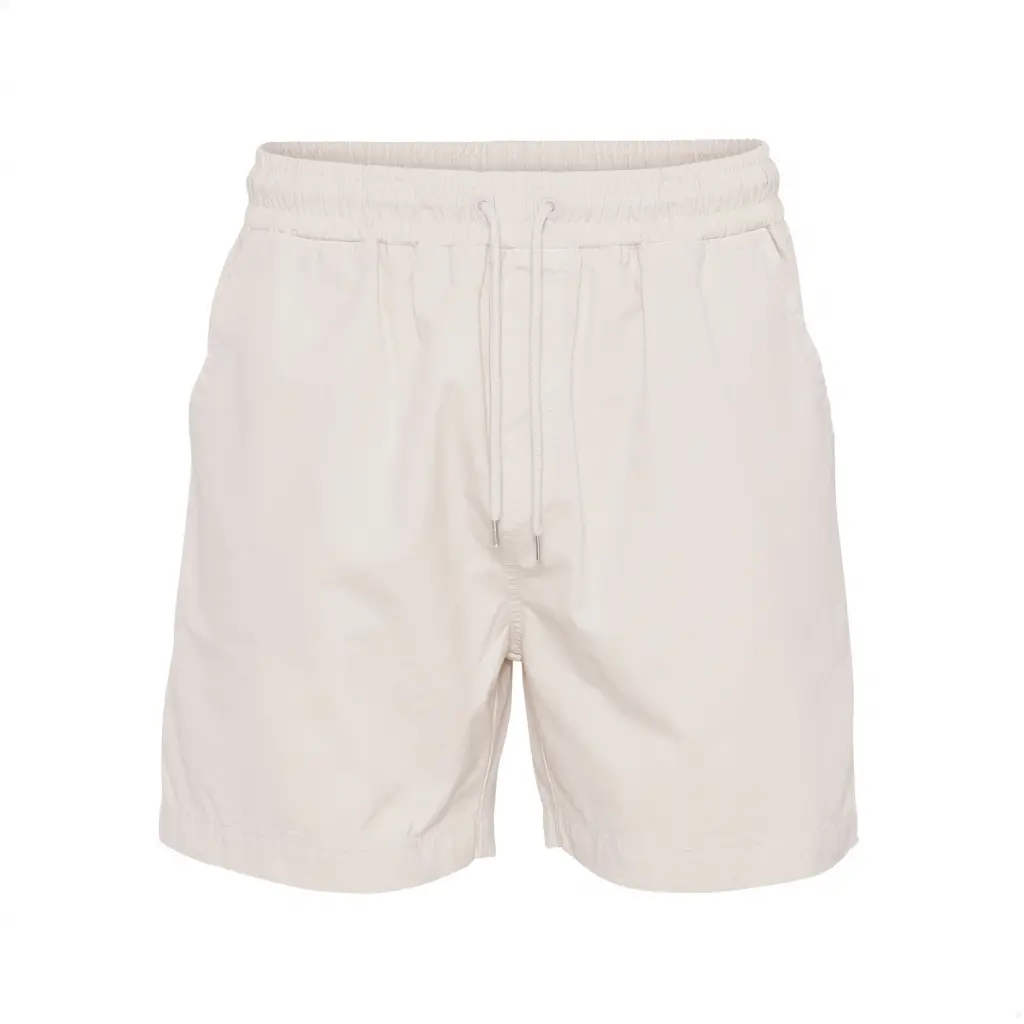 Pantaloncini in twill Colorful Standard Organic ivory white