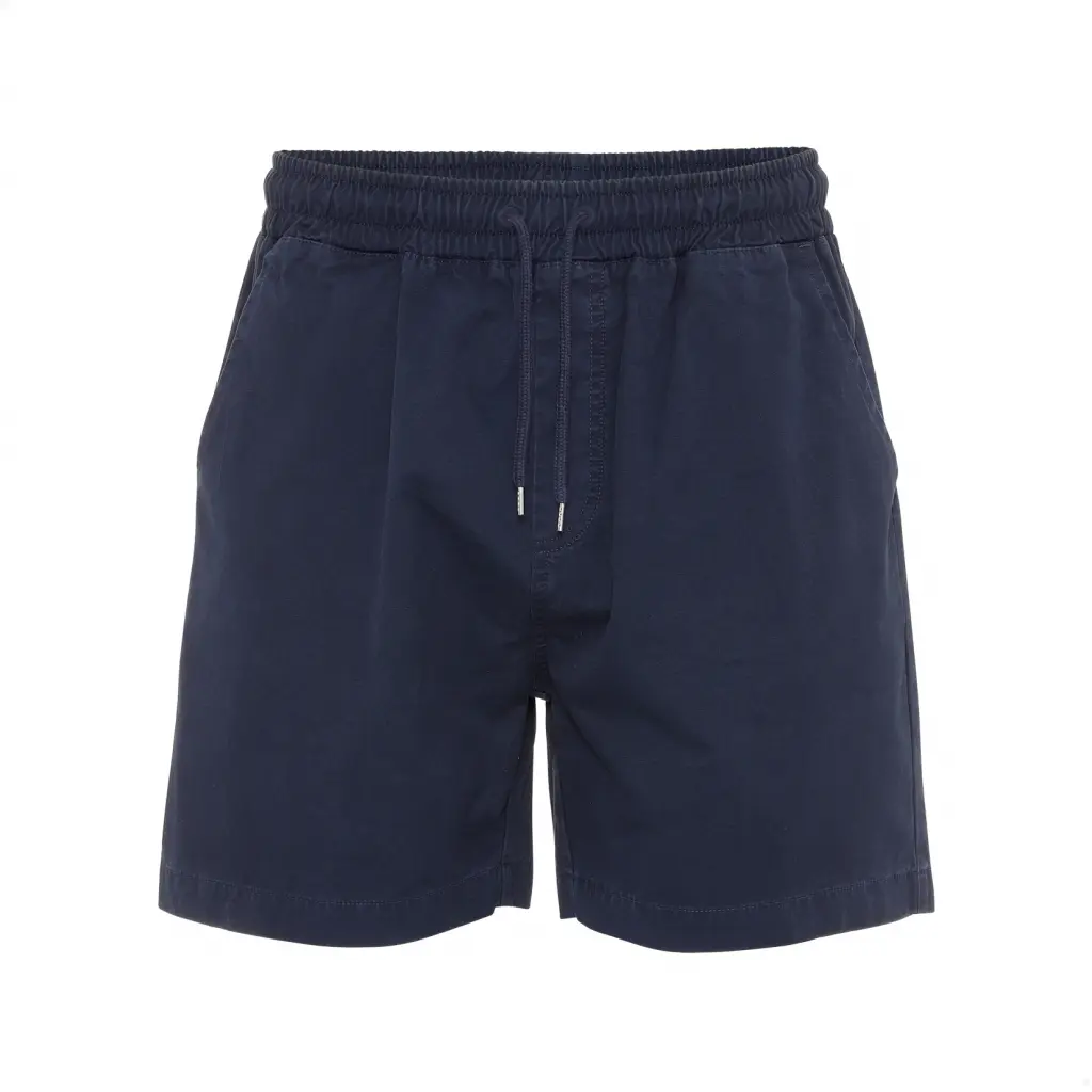 Colorful Standard Unisex Blue Twill Shorts Organic Navy