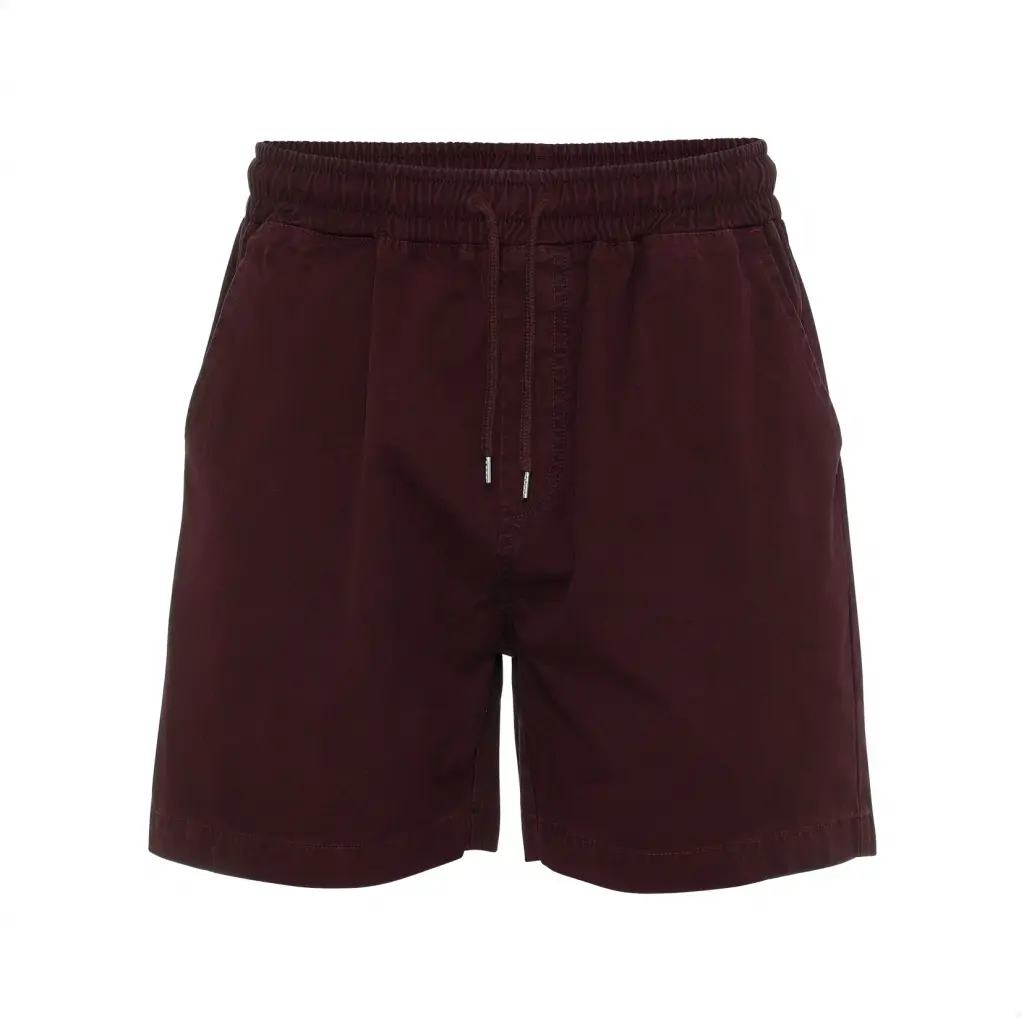 Short in twill Colorful Standard Organic oxblood red
