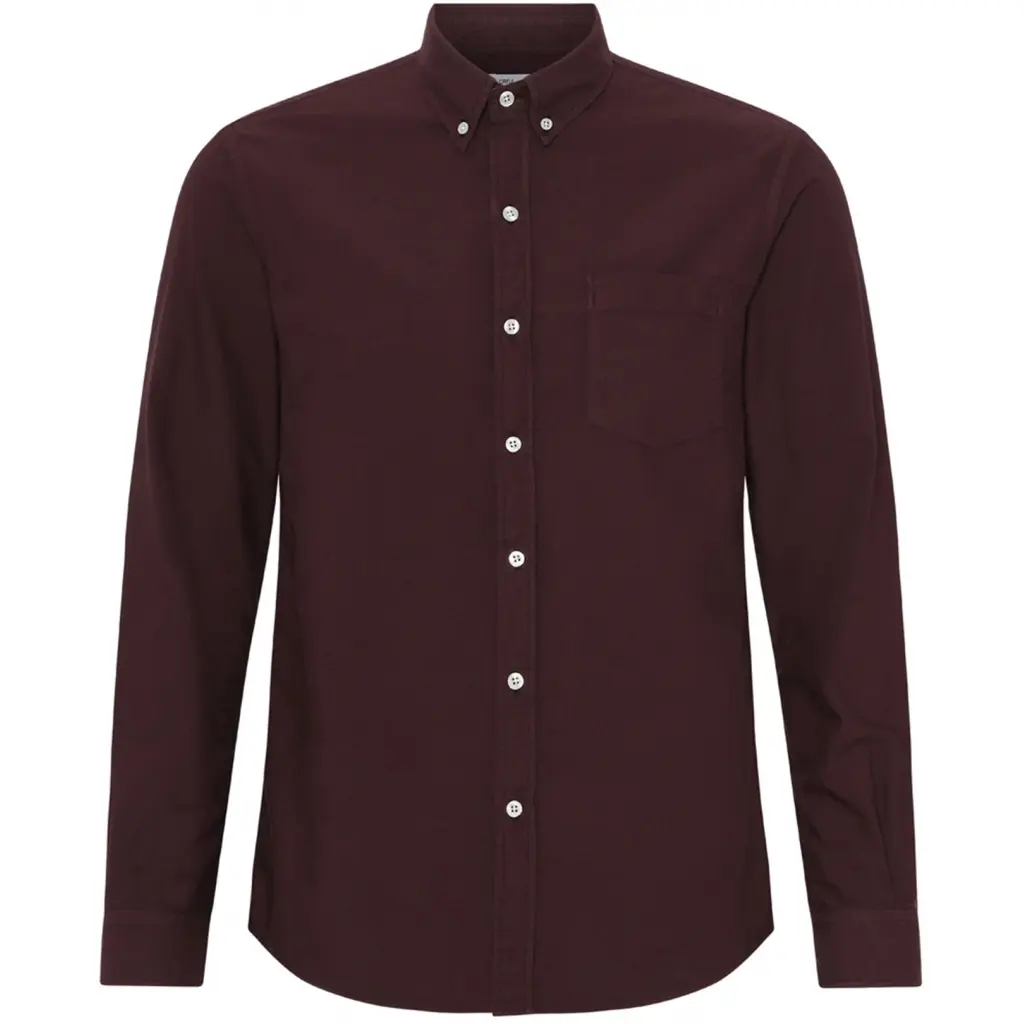 Colorful Standard Unisex Red Shirt Organic Oxblood