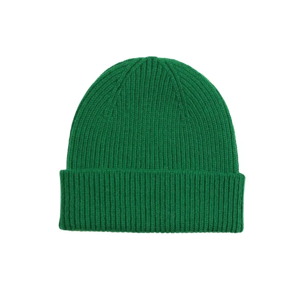 Colorful Standard Unisex Green Wool Hat Merino Kelly