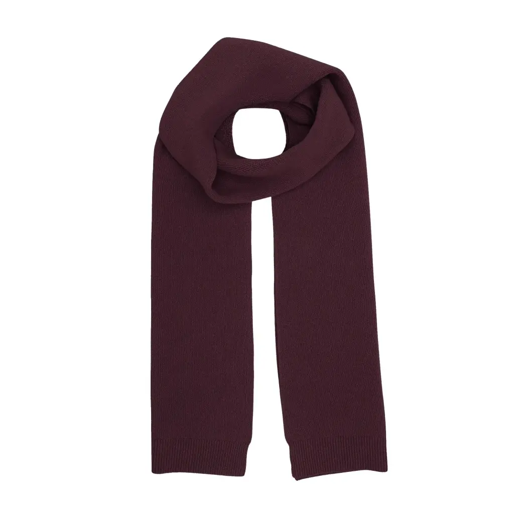 Colorful Standard Unisex Red Woolen Scarf Merino Oxblood