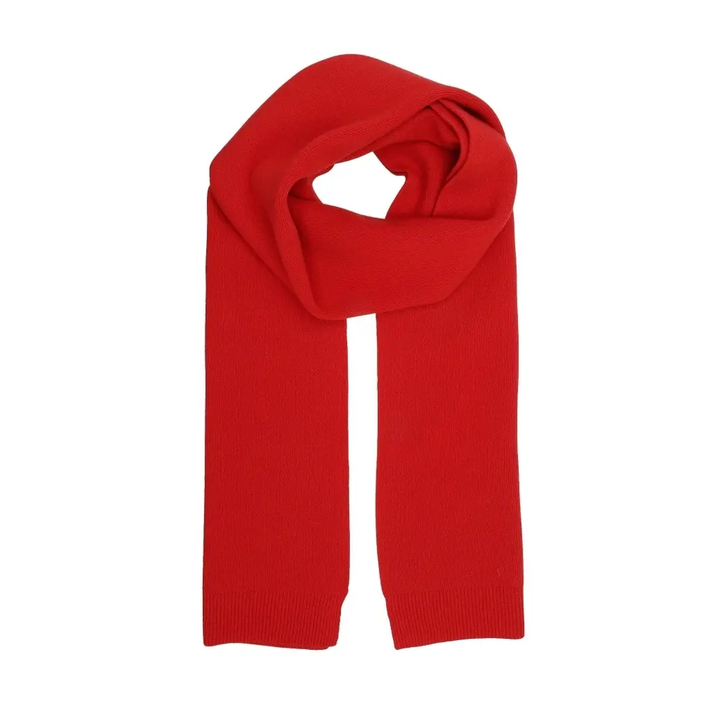 Colorful Standard Unisex Red Woolen Scarf Merino Scarlet