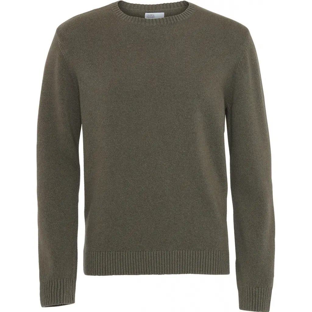 Wollen trui met ronde hals Colorful Standard Classic Merino dusty olive