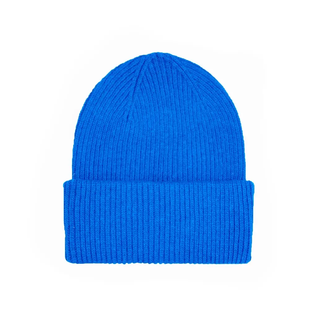 Colorful Standard Unisex Blue Woolen Hat Merino Pacific