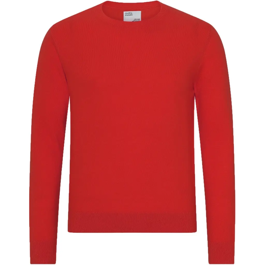 Maglio girocollo in lana  Light Merino scarlet red