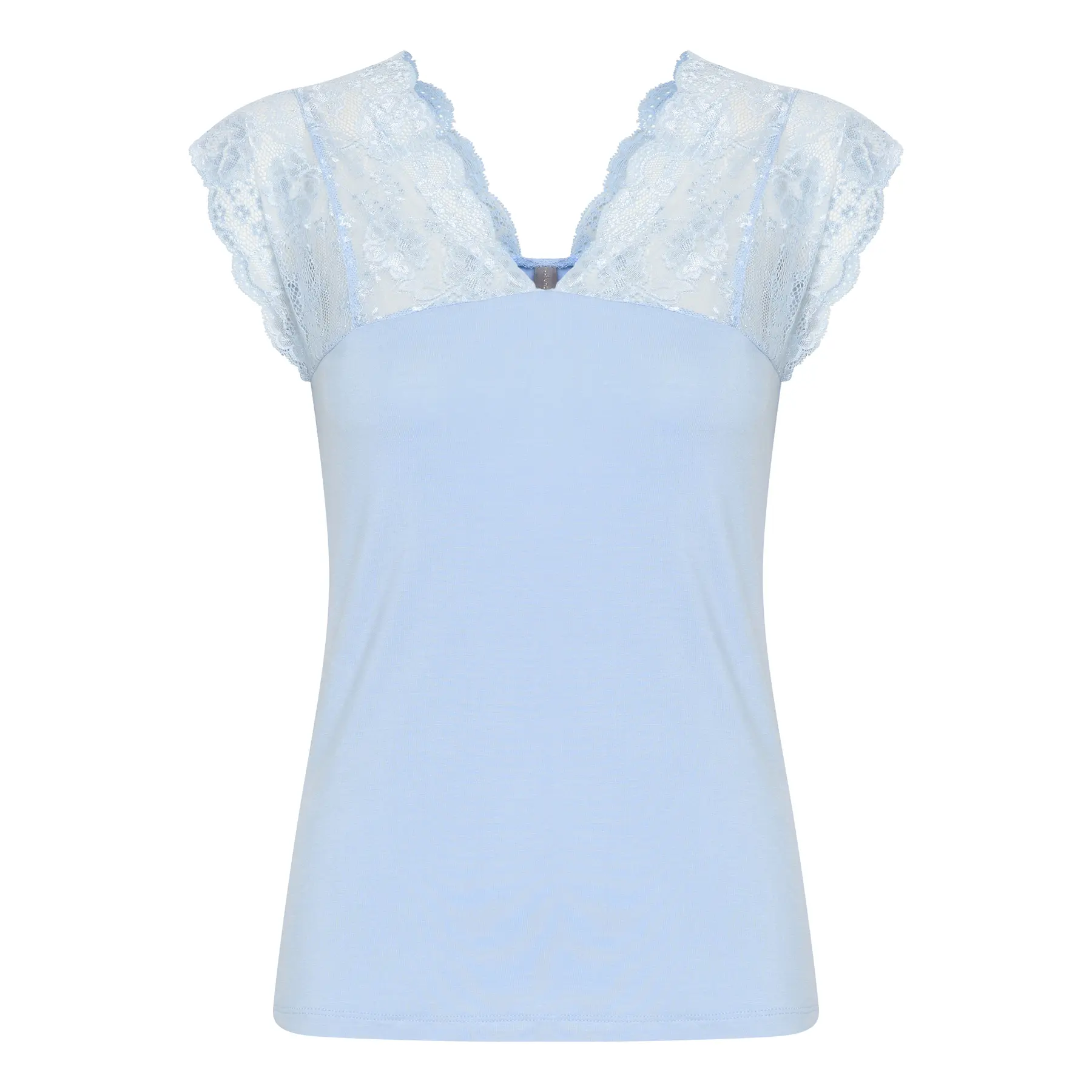 Culture Women's Blue Lace T-Shirt Poppy