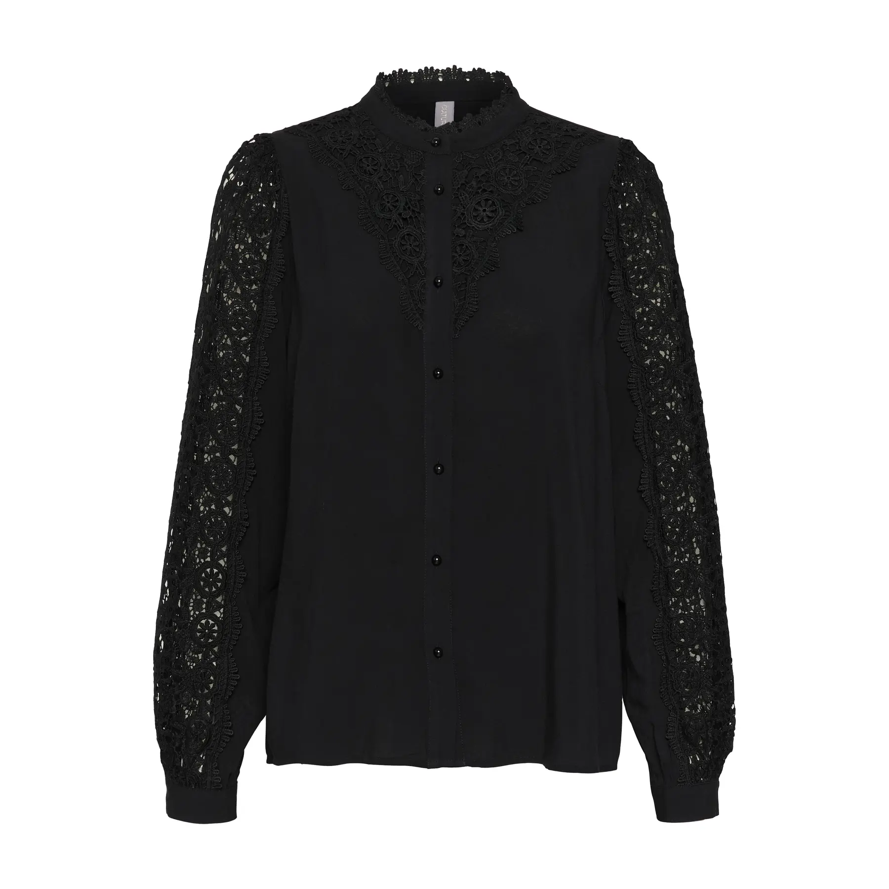 Culture Women's Black ’S Long-Sleeve Lace Blouse Benton