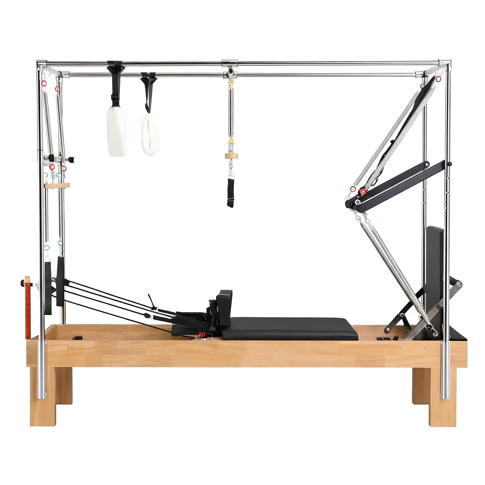 Apparecchio Cadillac Pilates in legno massello stabile e sicuro Cuore Pilates