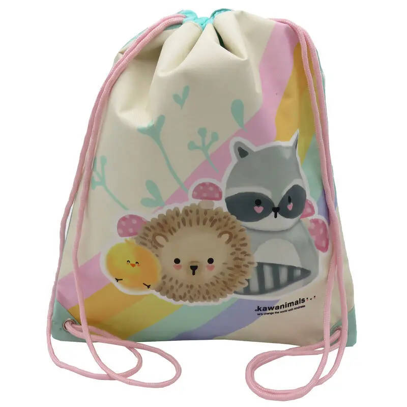 Borsa da bambina con cordoncino Cyp Brands Kawanimals Forest