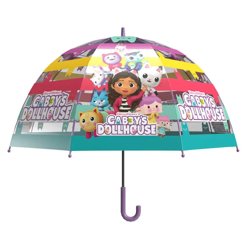 Transparenter, manueller Blasenregenschirm für Puppenhaus Cyp Brands Gabby