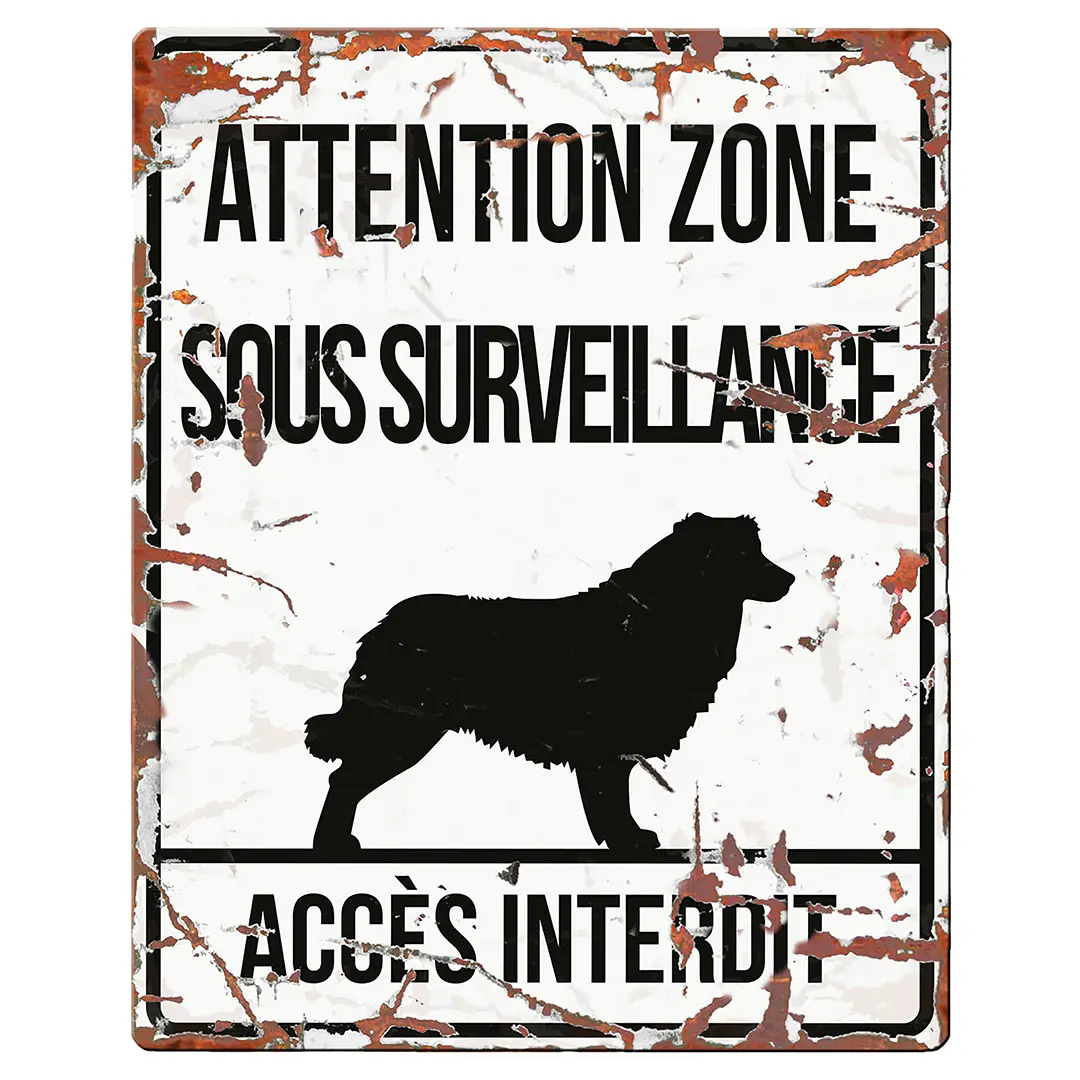 Panneau d'affichage d'avertissement D&D Home Square Collie F