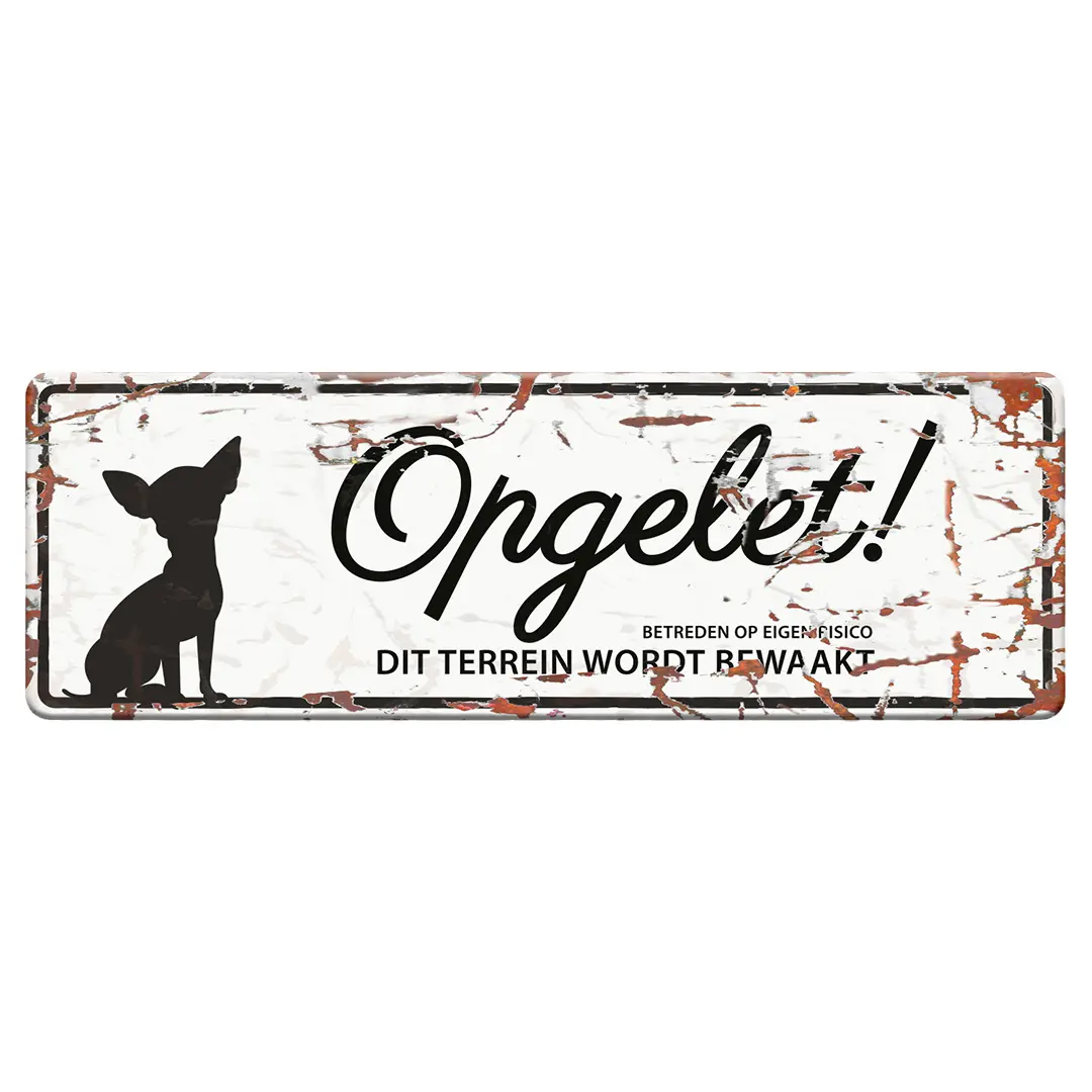 Panneau d'affichage d'avertissement mini chihuahua N D&D Home