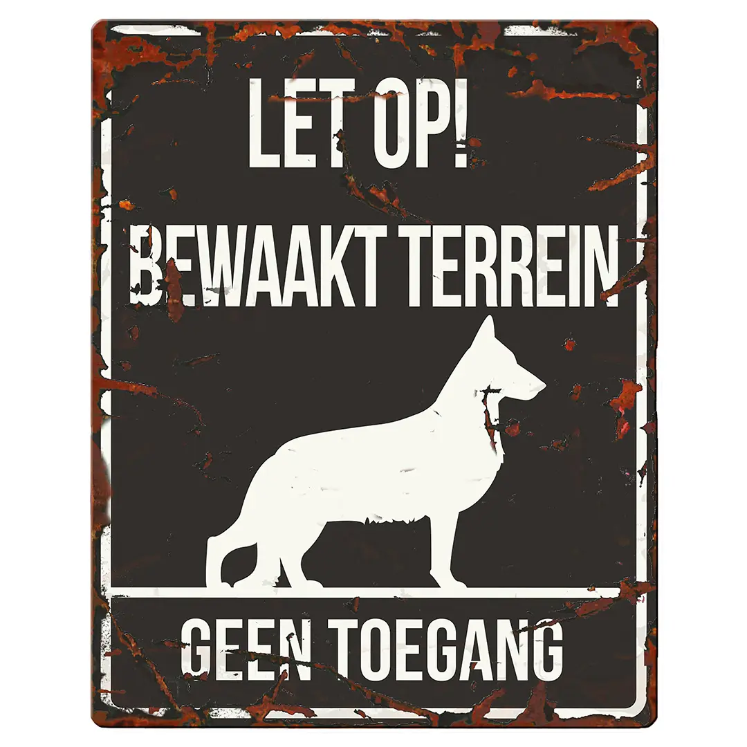 Panneau d'affichage d'avertissement D&D Home German Shepherd N