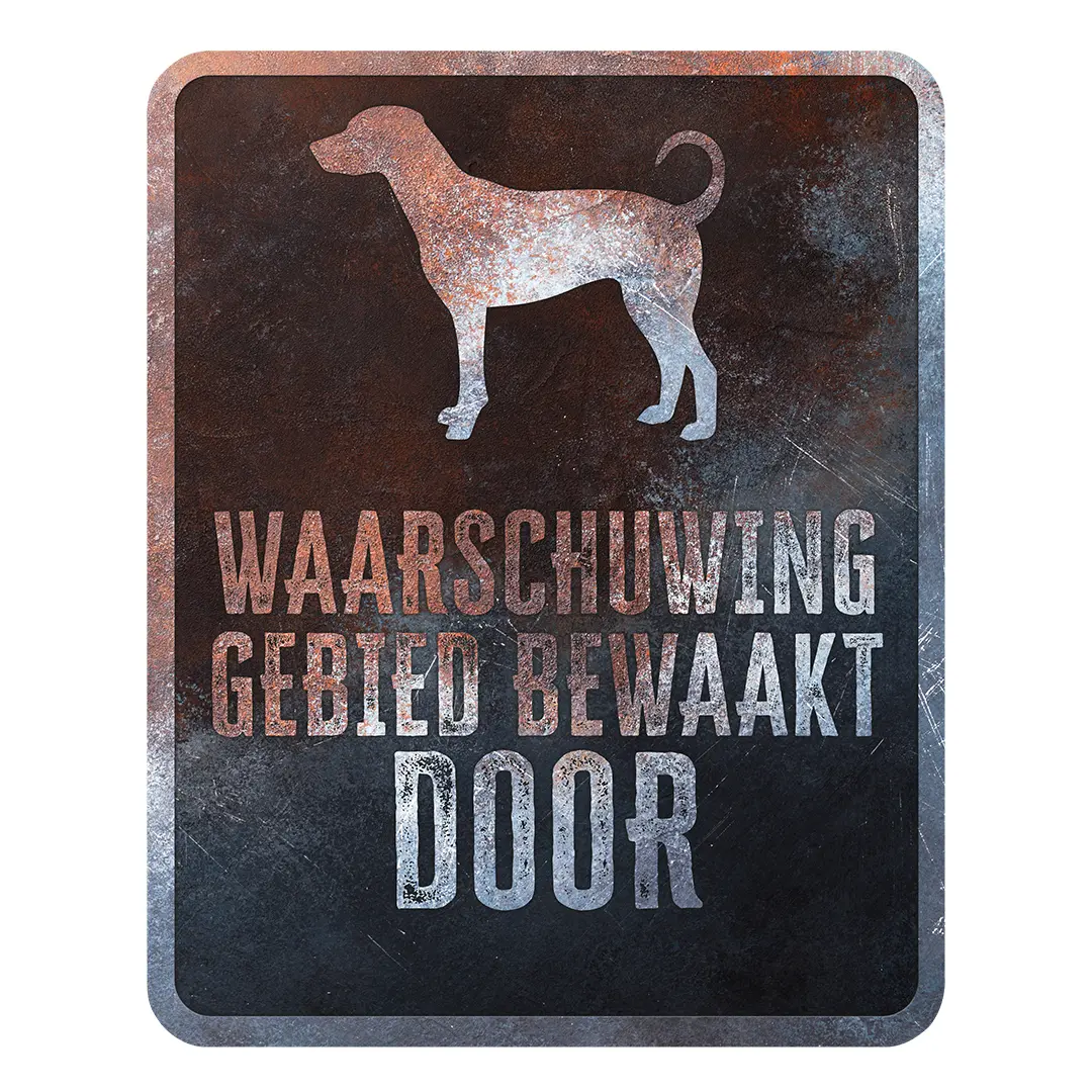 Panneau d'avertissement dobermann français D&D Home