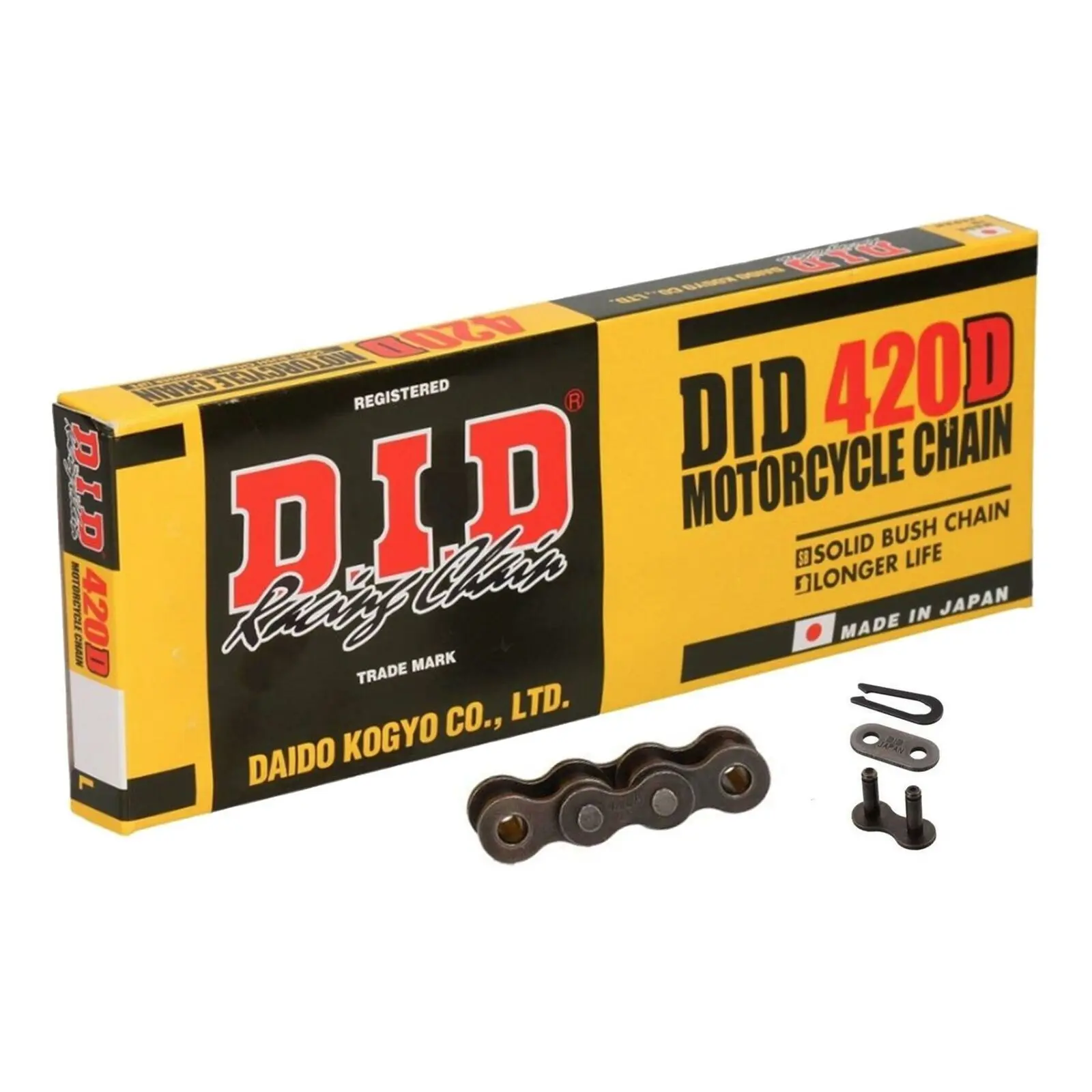 Catena a rulli per moto D.I.D 420D(B&B) X 100 Mail. Rj