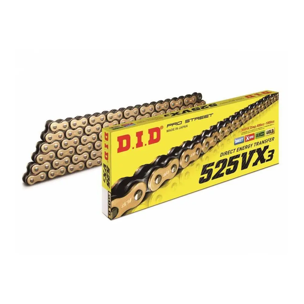Rollenkette Motorrad D.I.D 525Vx3(G&B) X 122 Mail. Zj