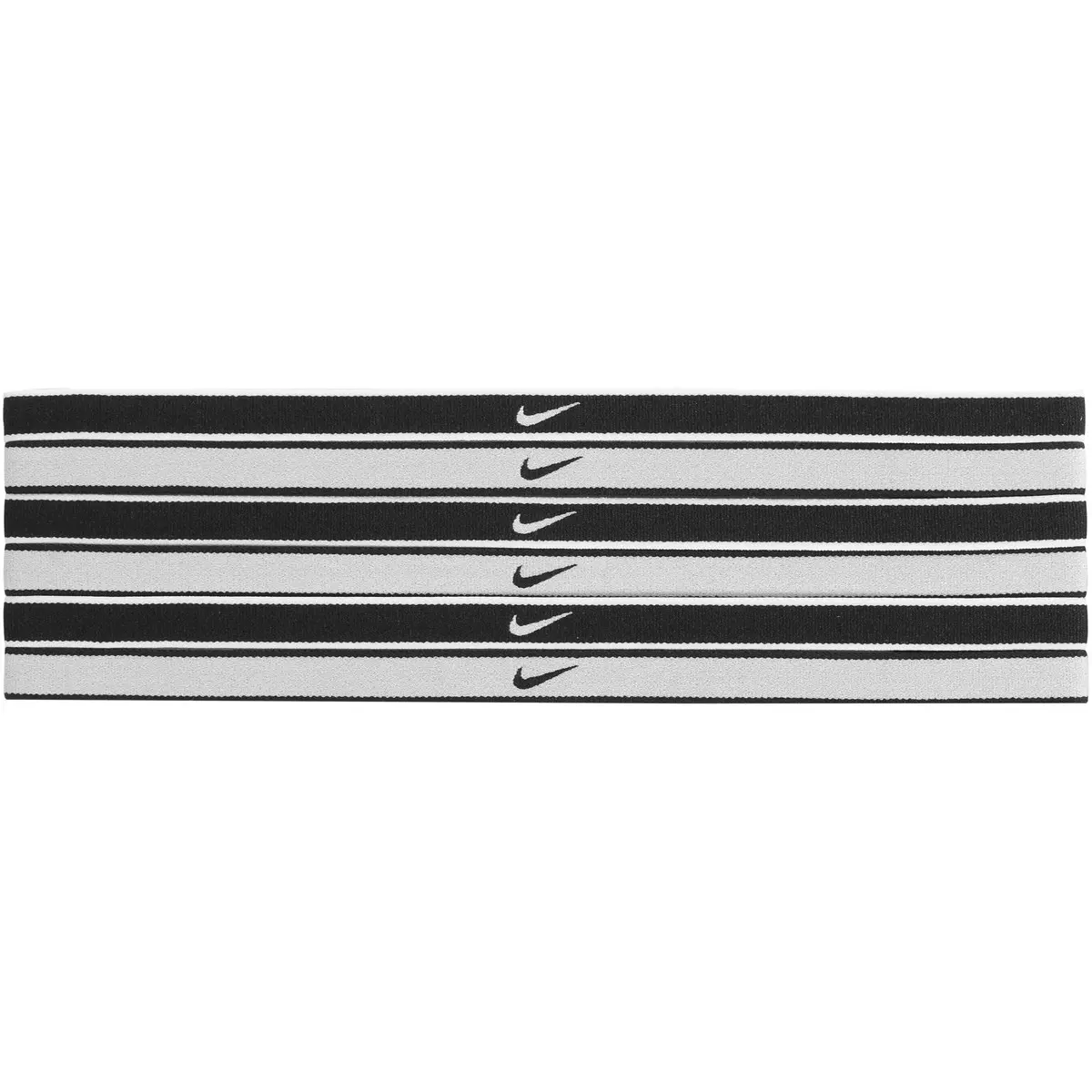 Nike Women's Swoosh Sport Headbands â 6 Pack, Black/White
