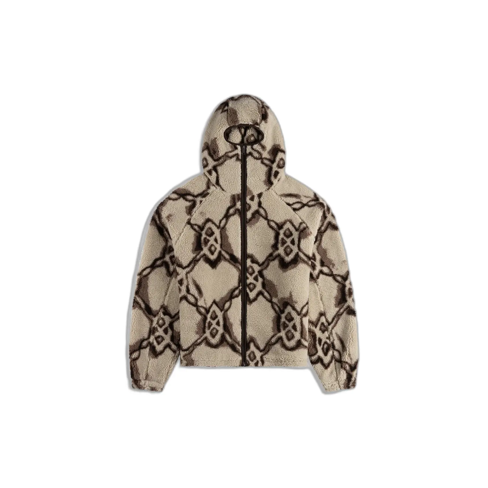 Felpa con zip e cappuccio con motivo Daily Paper Sherpa