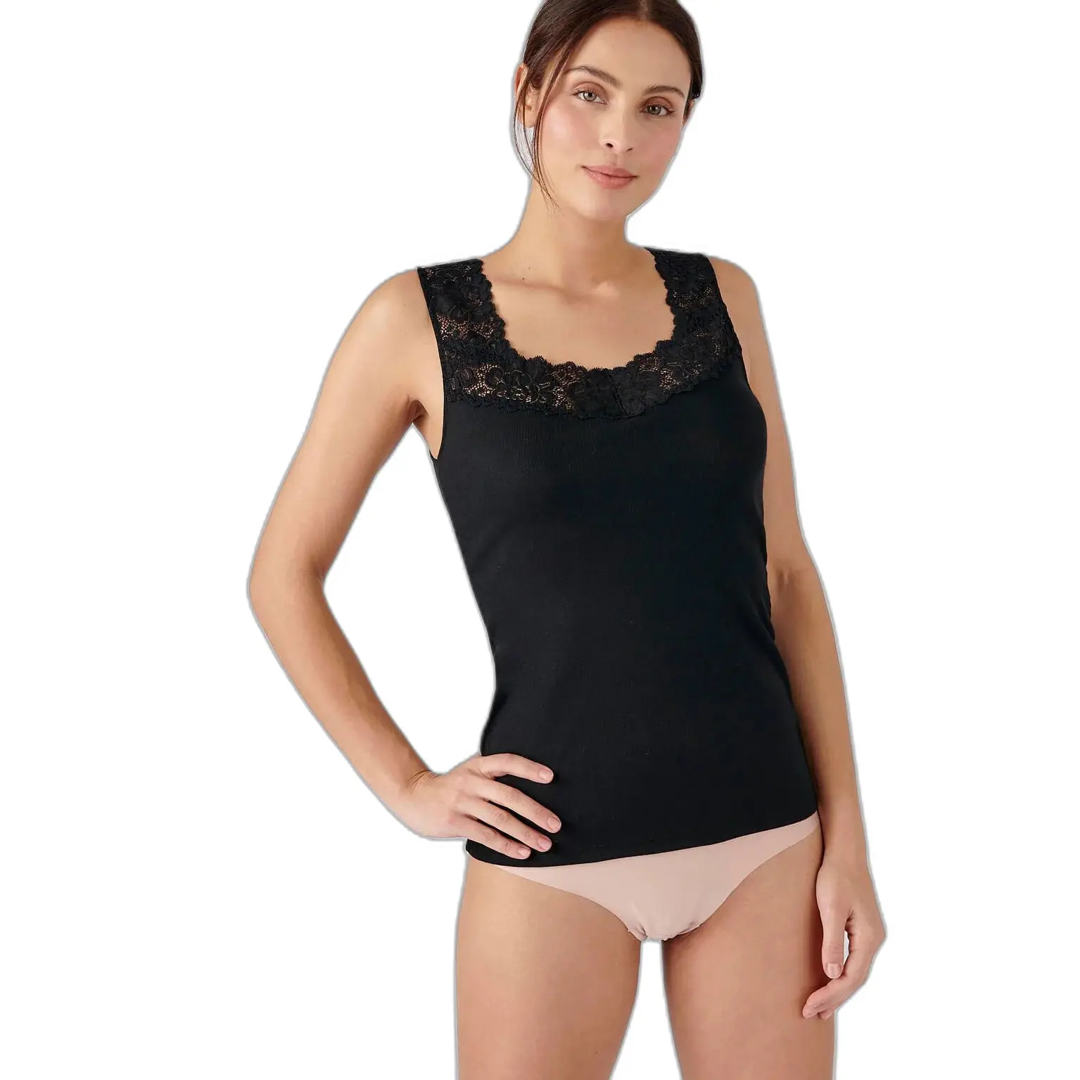 Damart Women's Black Tank Top Thermolactyl - Image 2