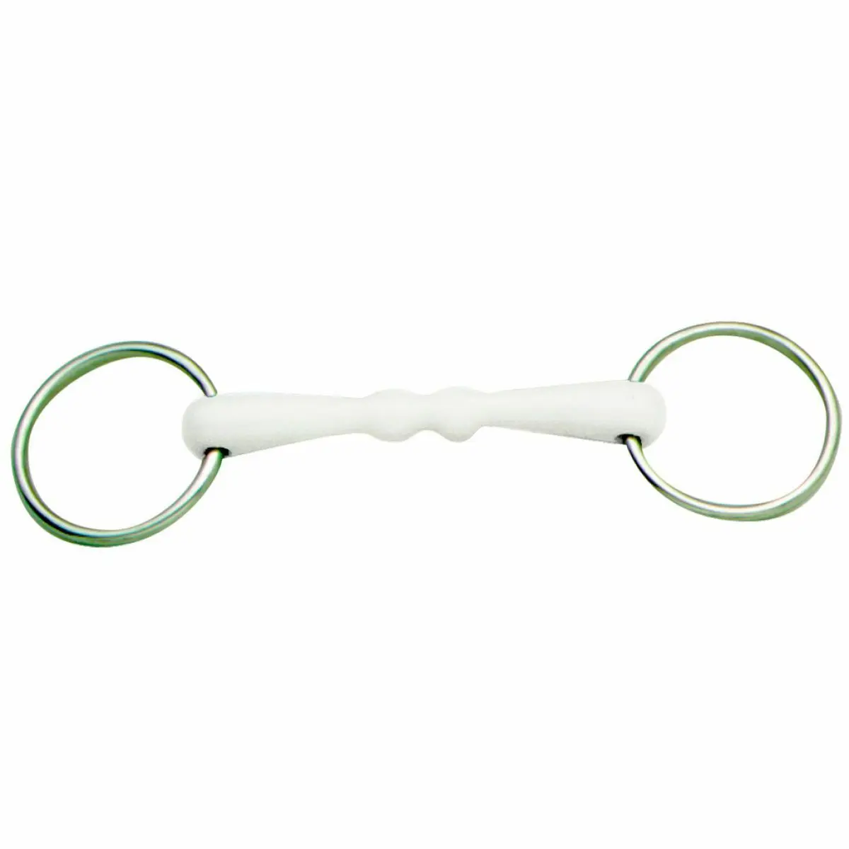 Two-ring snaffle bit in stainless steel with mint taste Daslö