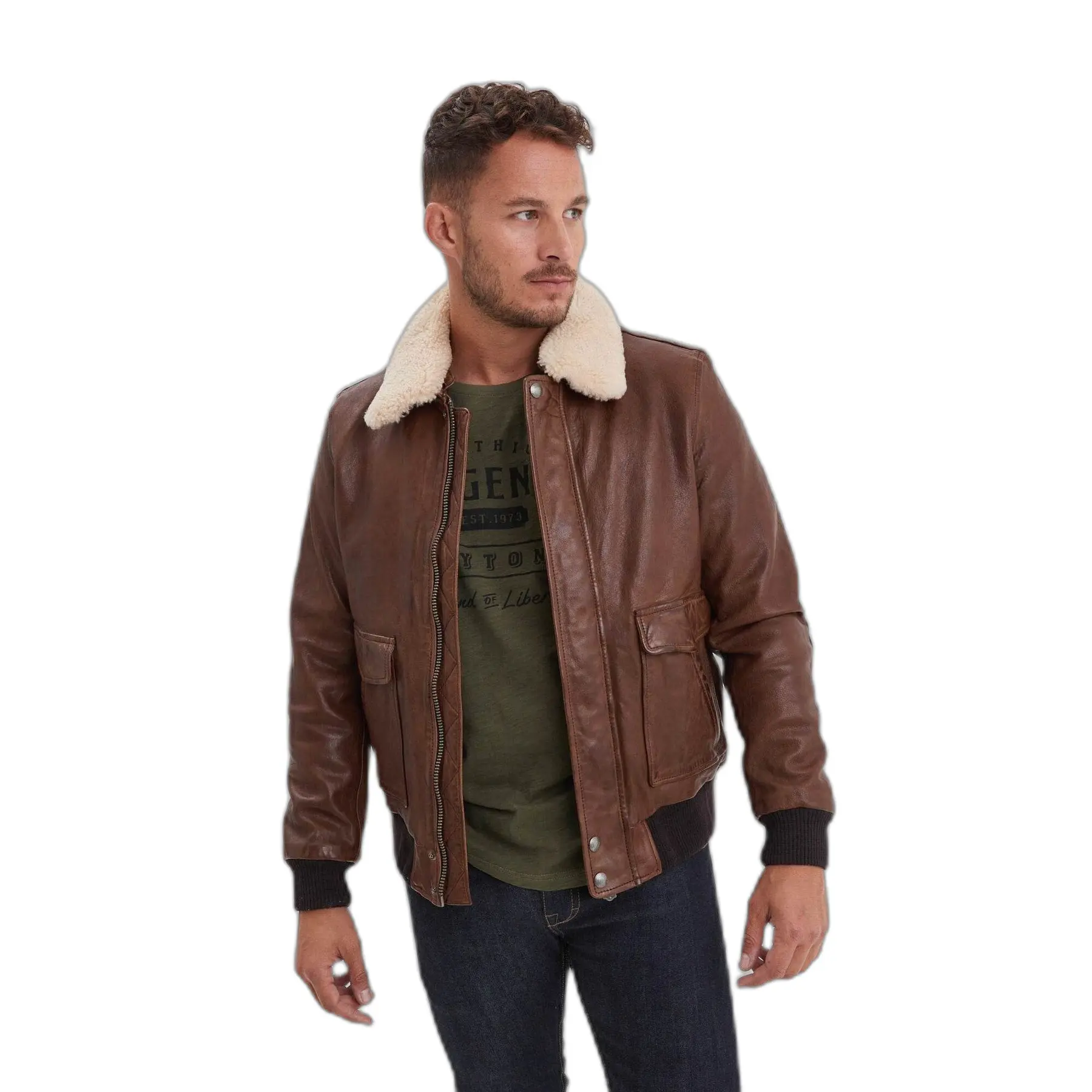 Lederjacke mit Pelzkragen Daytona 73 Corsair