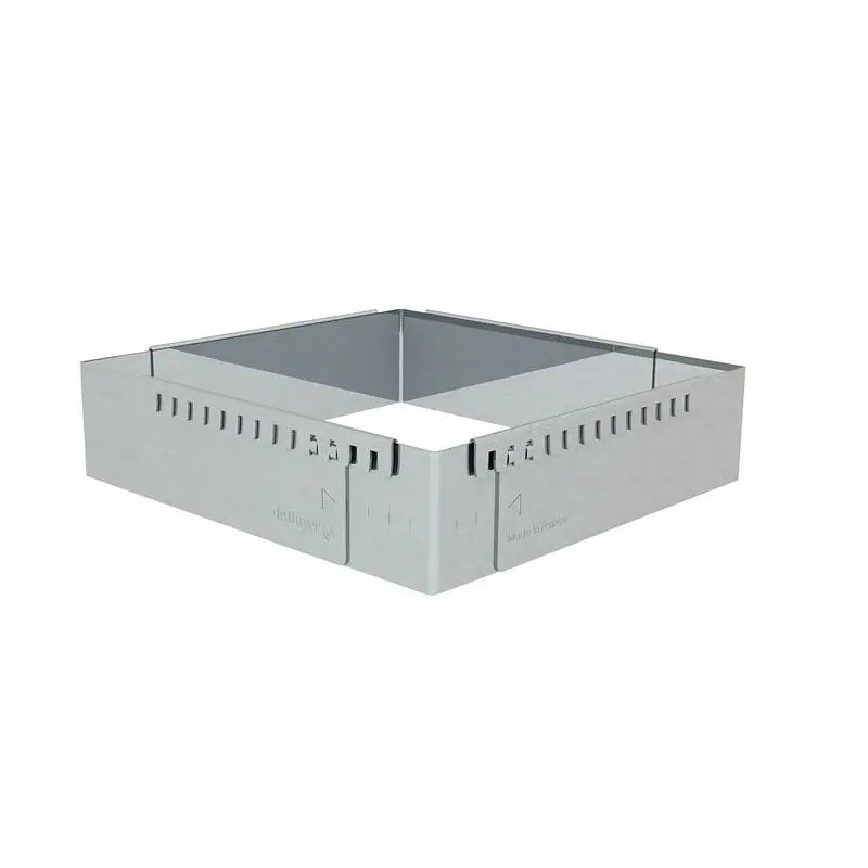 Moule à entremets carré inox extensible De Buyer