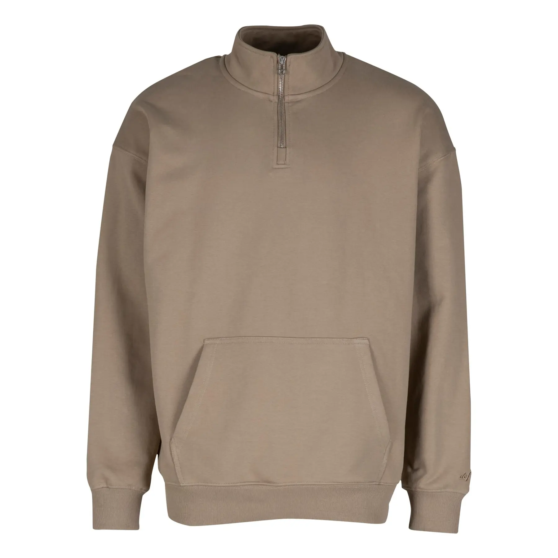 Felpa con zip a collo rotondo DEF