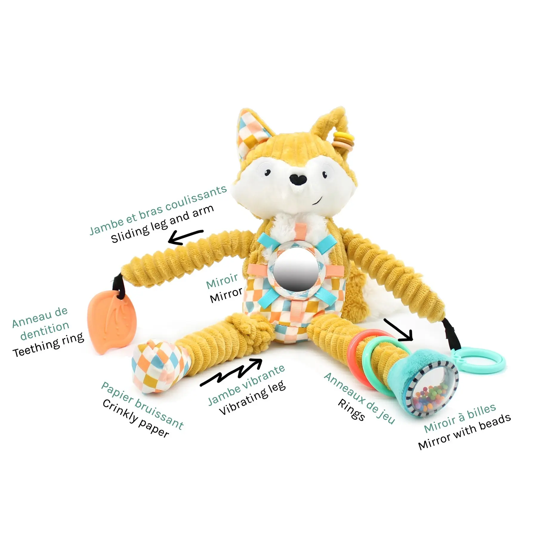 Peluche Deglingos D'Activites Nomade Cyranos Le Renard Peluche Deglingos D'Activites Nomade Cyranos Le Renard