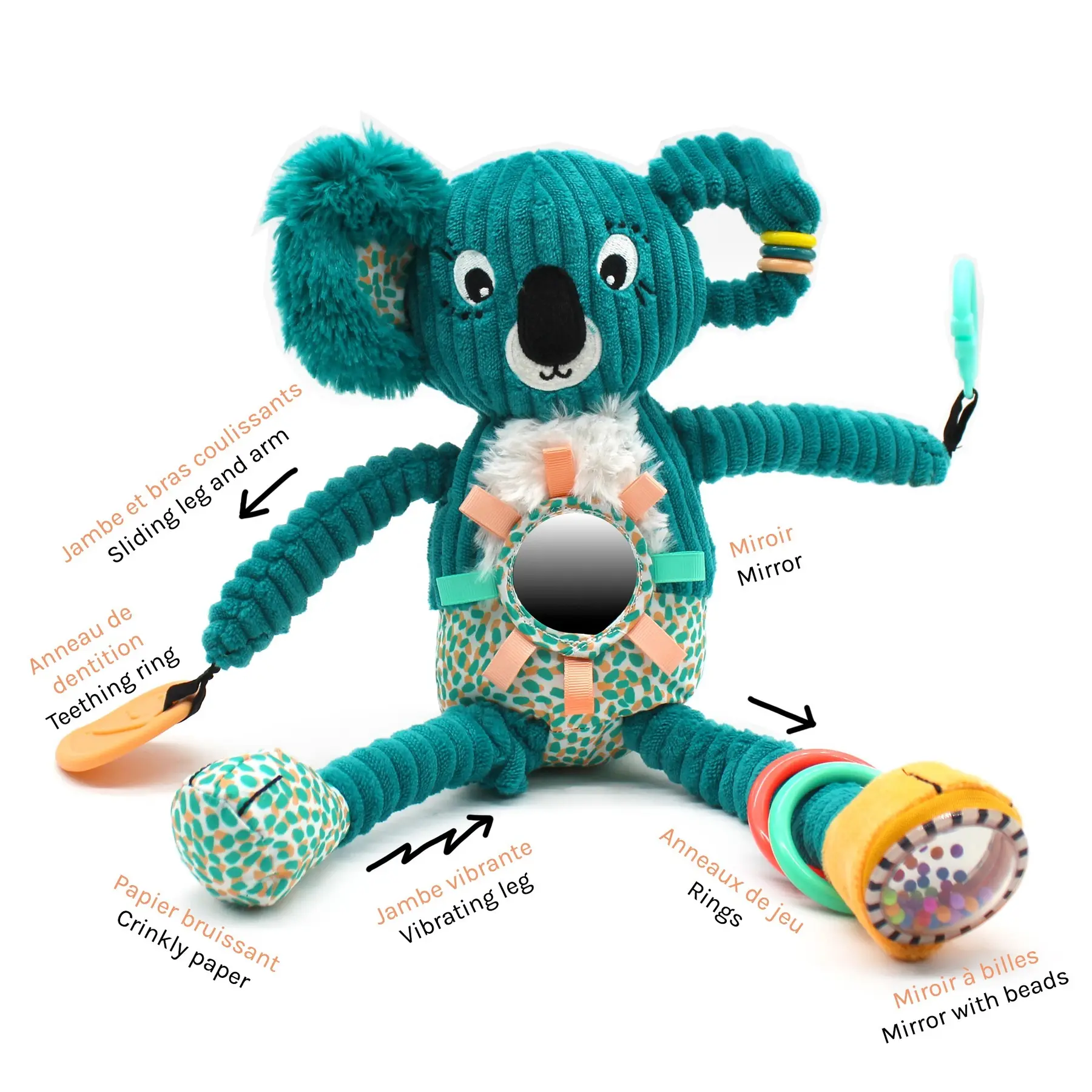 Peluche Deglingos D'Activites Nomade Le Koala Peluche Deglingos D'Activites Nomade Le Koala