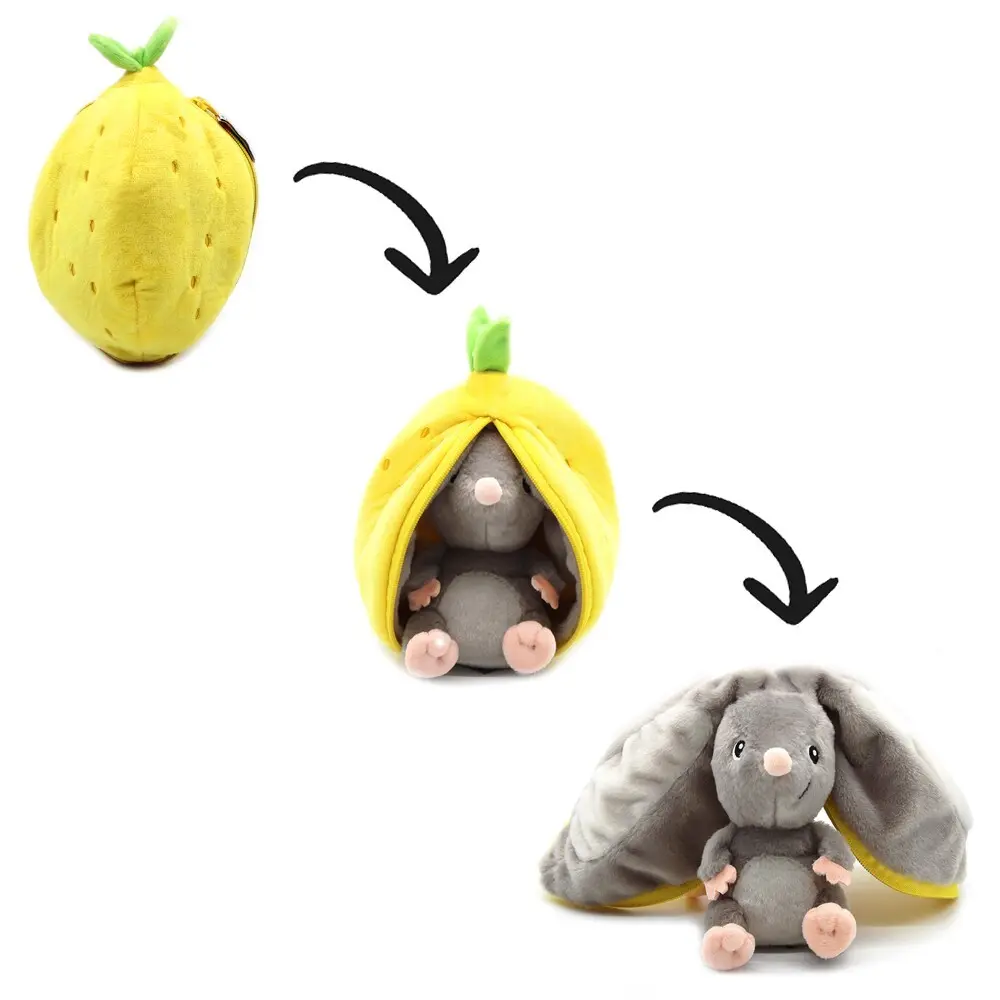 Plüschtier Deglingos Flipetz Veggies Souris Citron