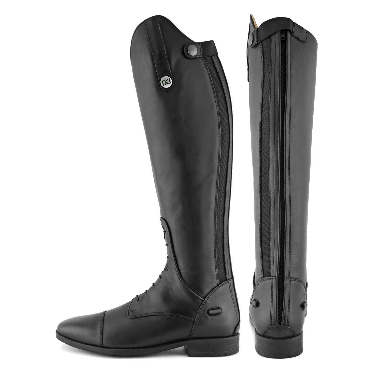 Riding boots with laces/zip at the back Derby