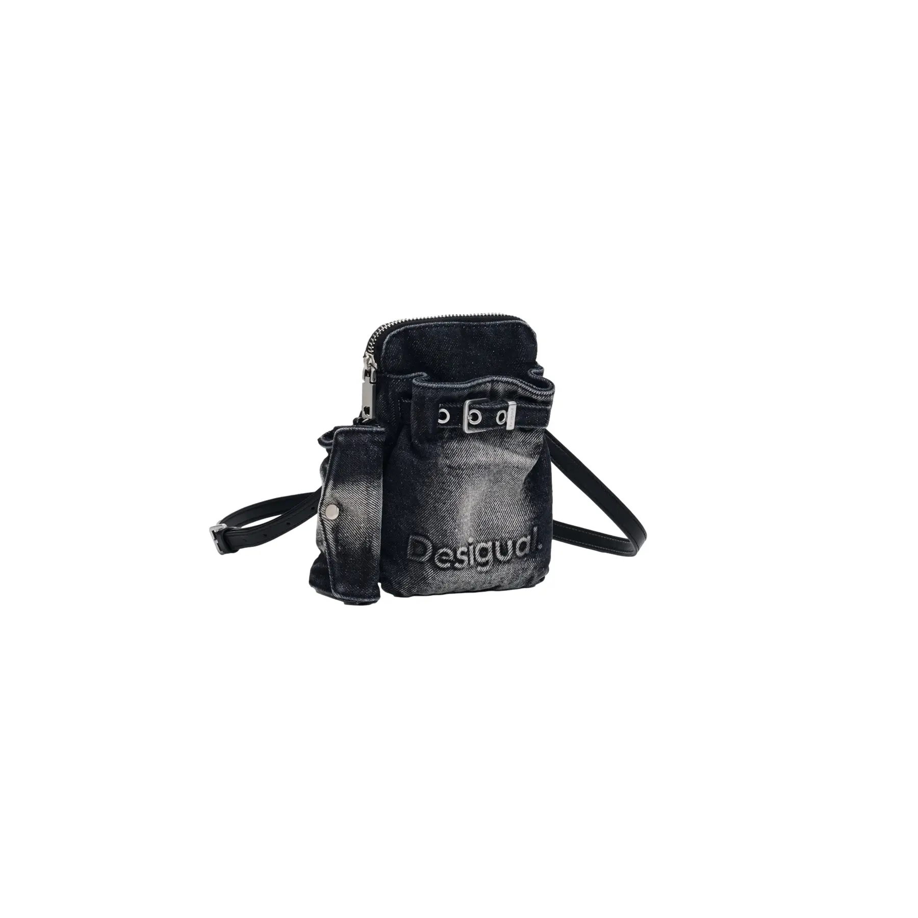 Desigual telefoontasje Mone Half Logo Denim Alma Phone Bag Denim Dark Grey donkergrijs