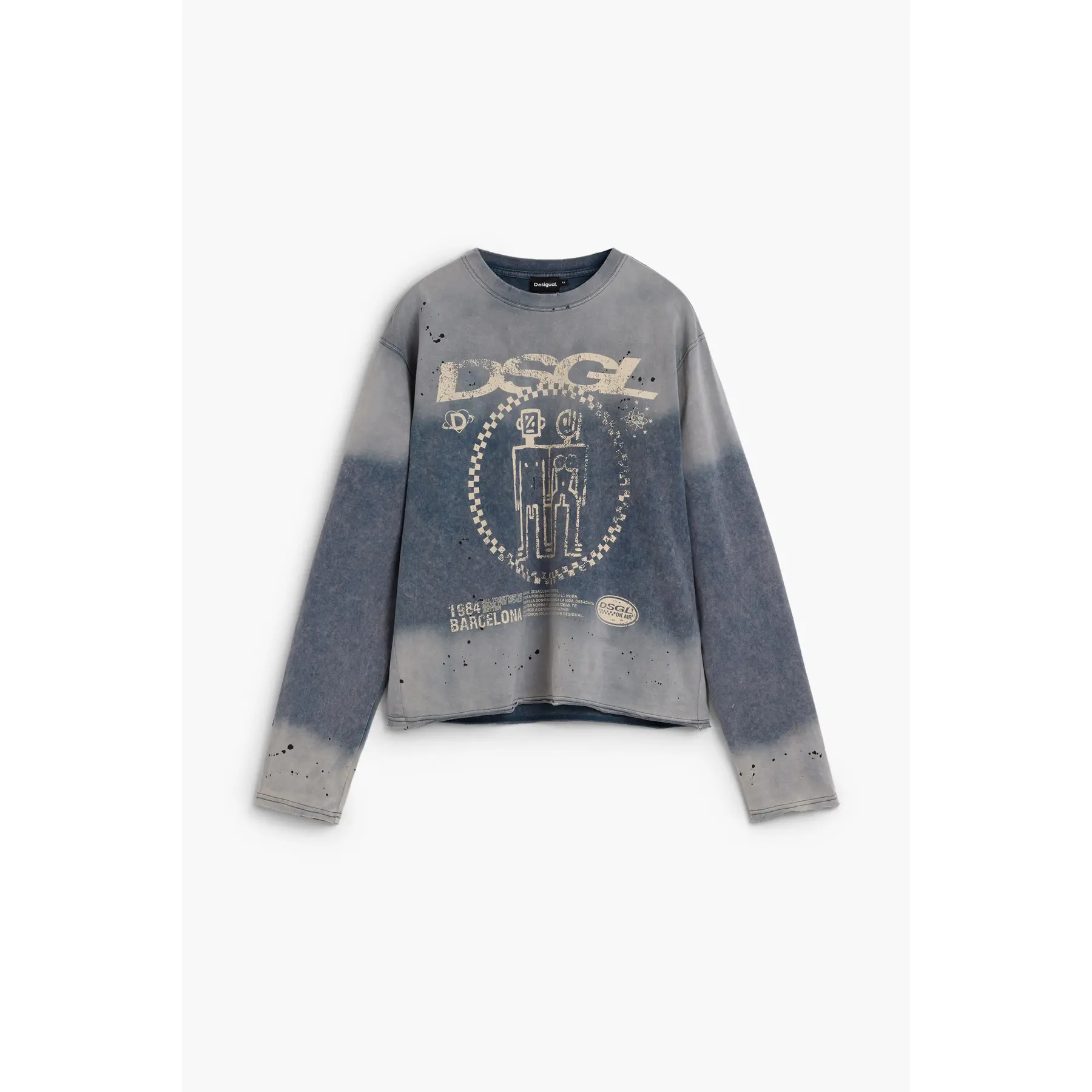 T-shirt diesel lavato maniche lunghe