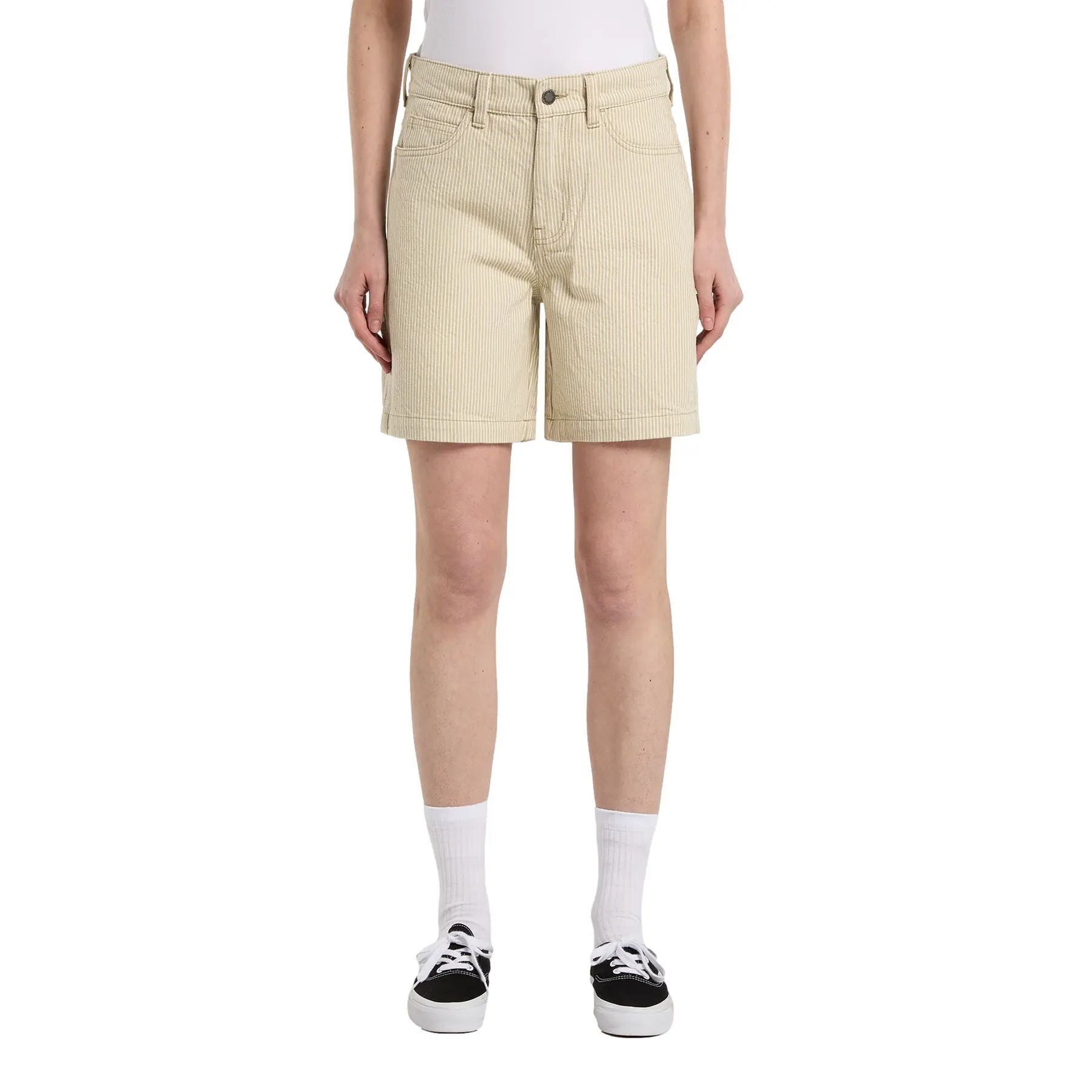 Hickory gestreifte Damen-Bermudas Dickies 7"