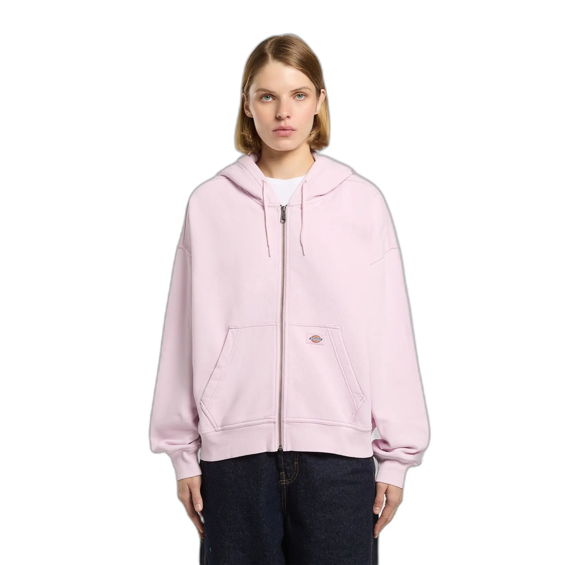 Felpa cropped con cappuccio e zip da donna Dickies Sutclife