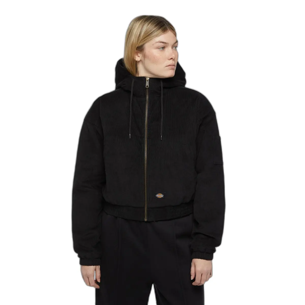 Dickies Uomo Nero - Giacca Con Cappuccio In Velluto A Coste - Sweatshirts & Hoodies - S - Immagine 2