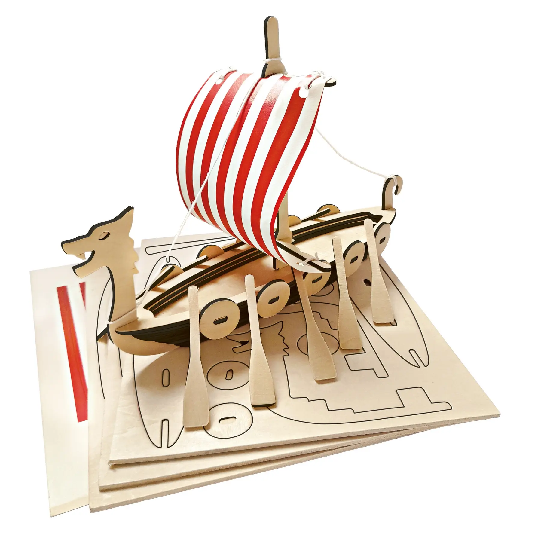 Holzpuzzle entdecke alles über die Wikinger Did you know 3D