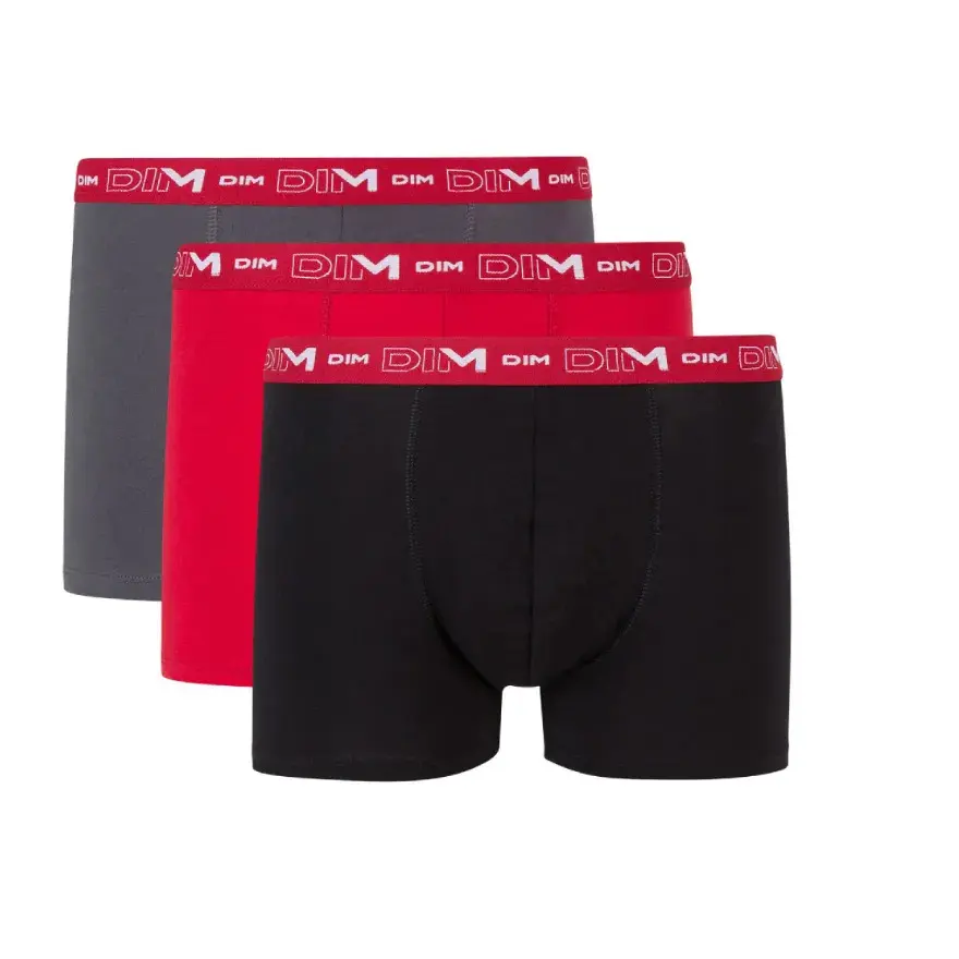 Set di 3 Boxer DIM Coton Stretch