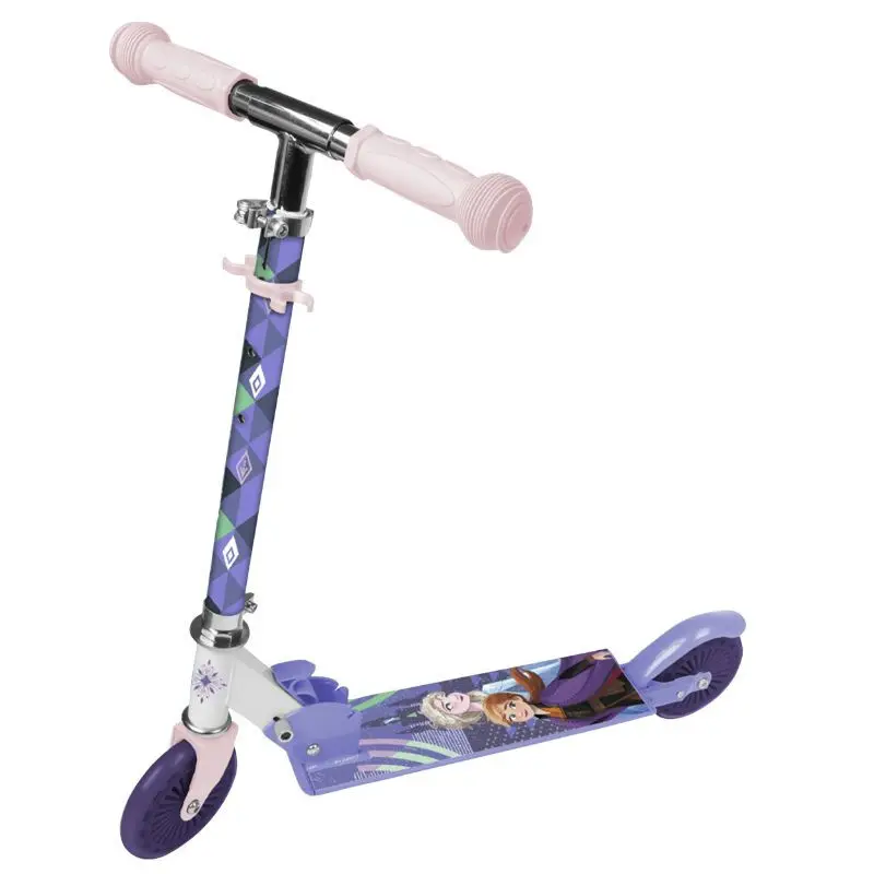 Trottinette pliable et reglable avec frein roue arrière acier enfant Disney Frozen