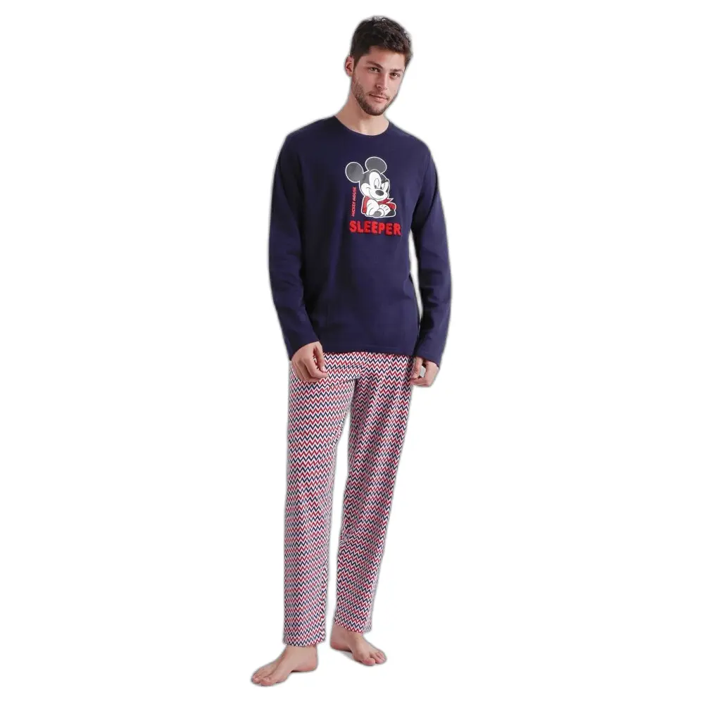 Pyjama mit langen Ärmeln Disney Mickey Zigzag