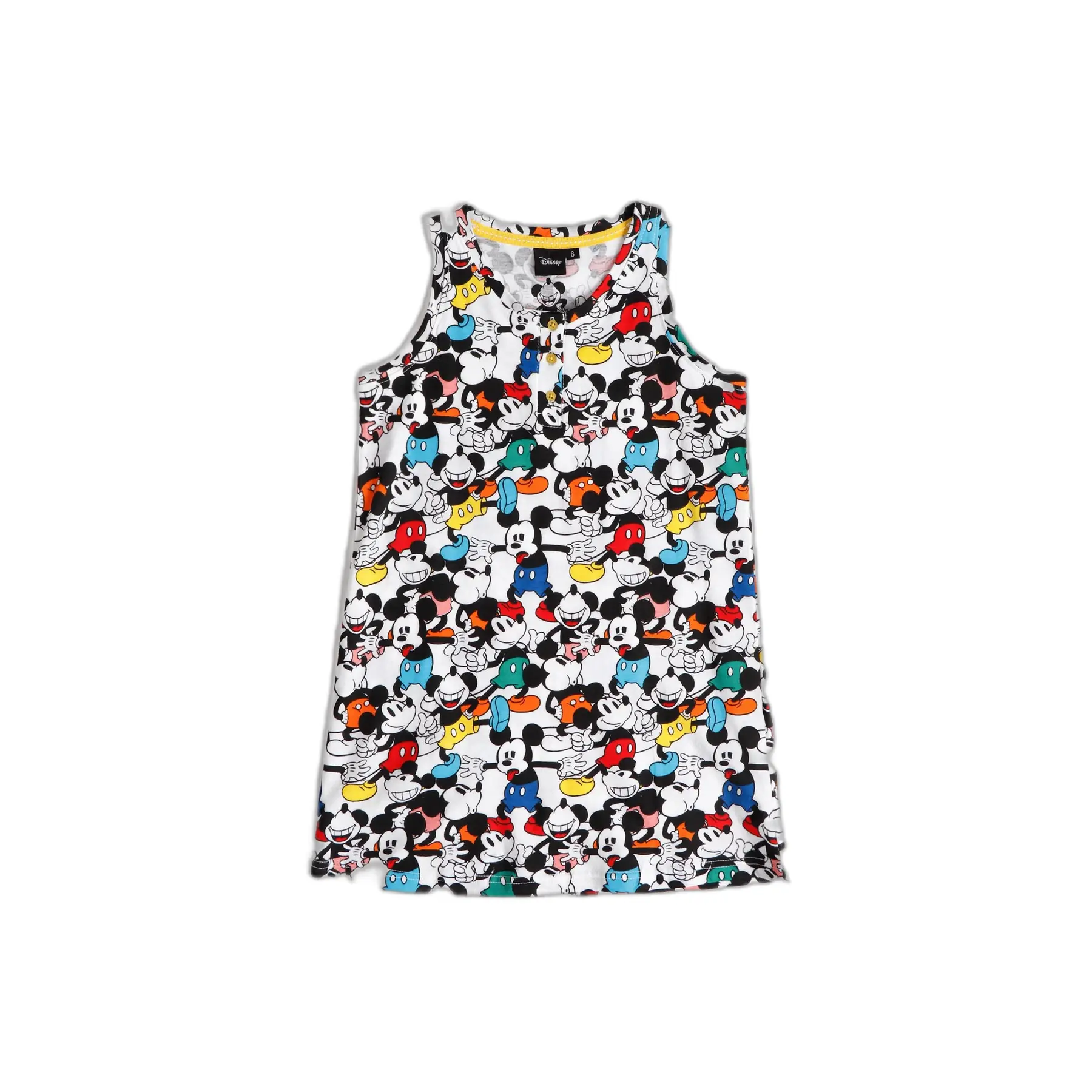Ärmelloses T-Shirt-Kleid Disney Mickey Fluor