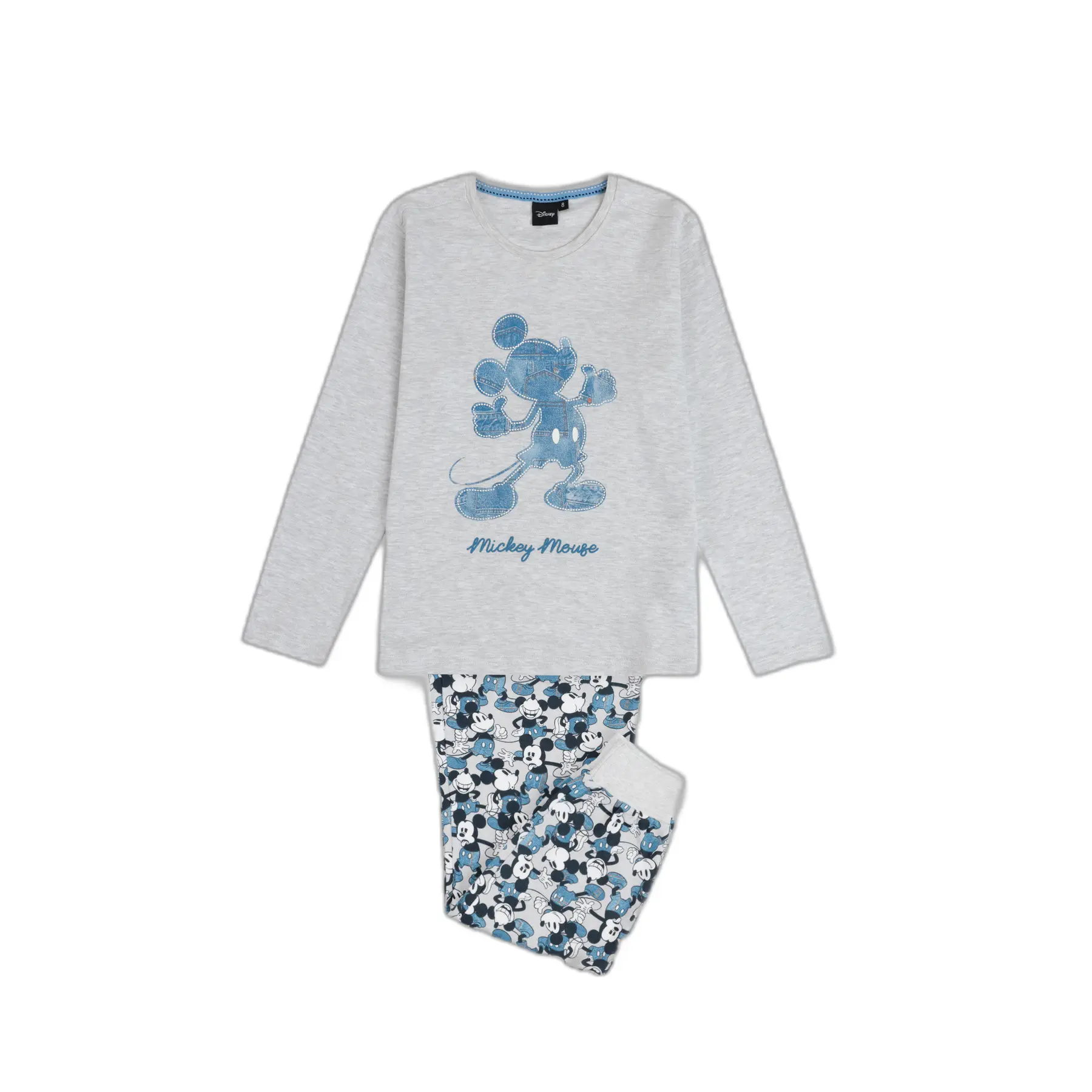 Langarm-Pyjama für Kinder Disney Mickey Jeans