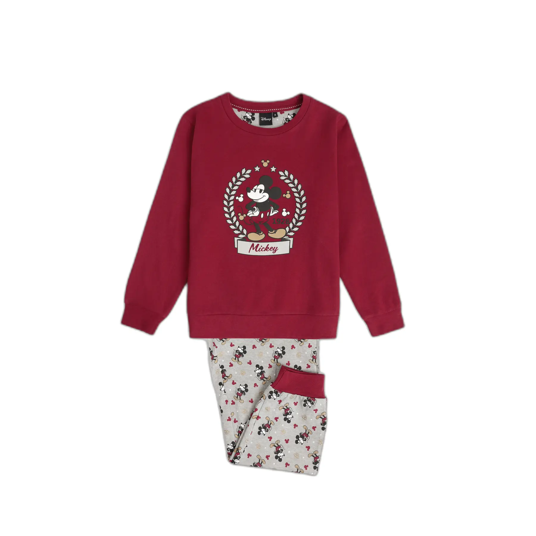 Langarm-Pyjama für Kinder Disney King Mickey