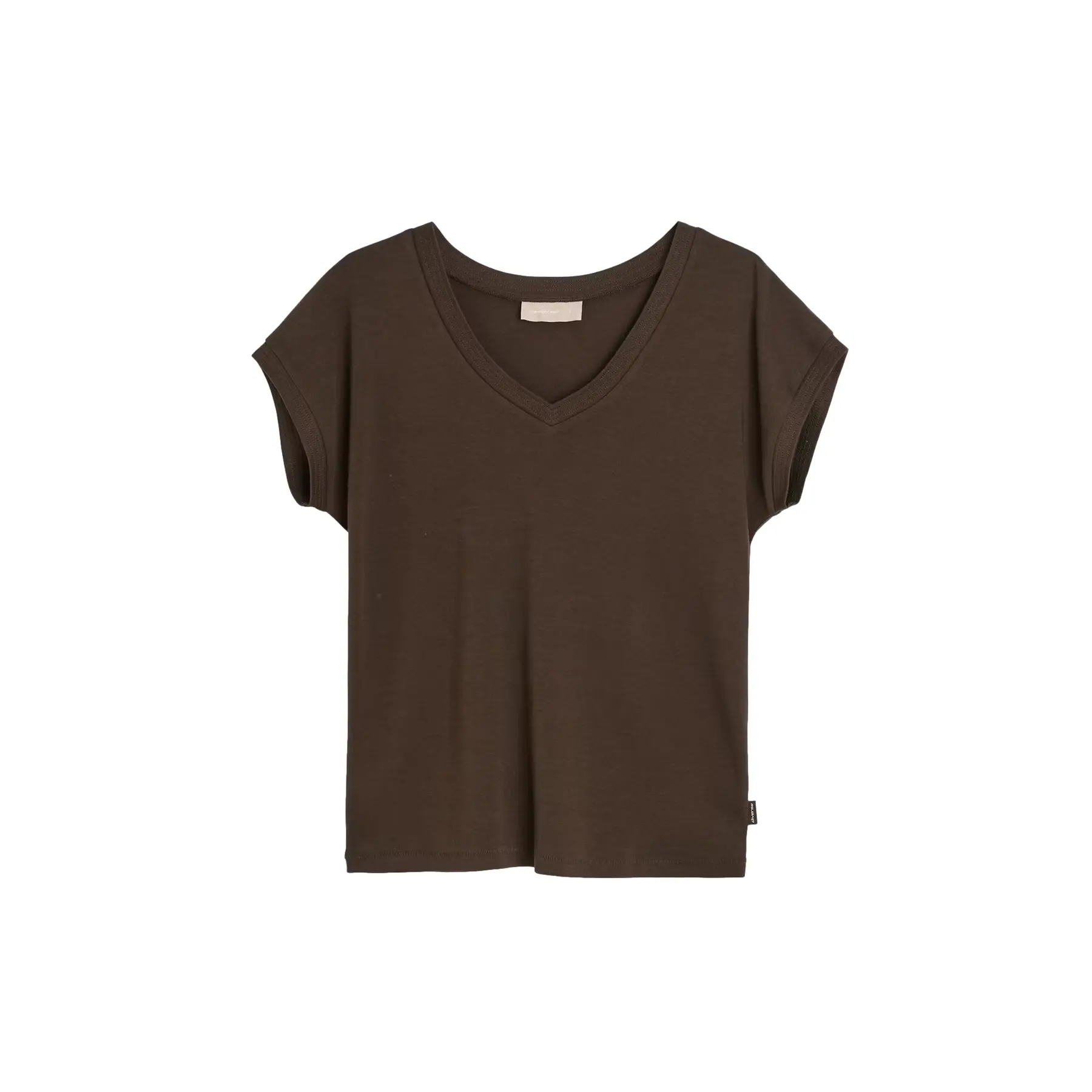 Diverse Women's Marron Casual Cotton T-Shirt Kapelidama 263
