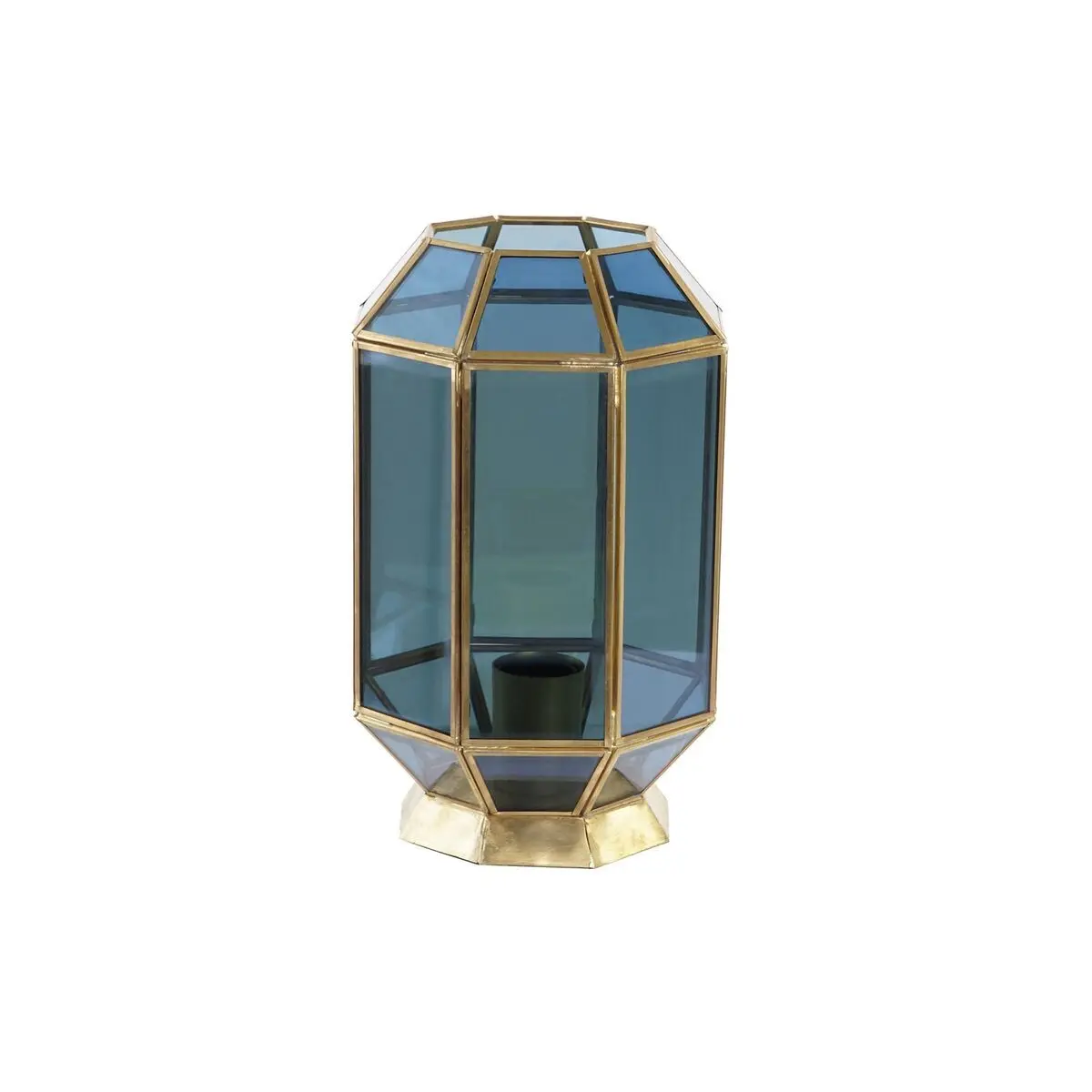 Lampe de bureau en verre laiton DKD Home Decor Moderne
